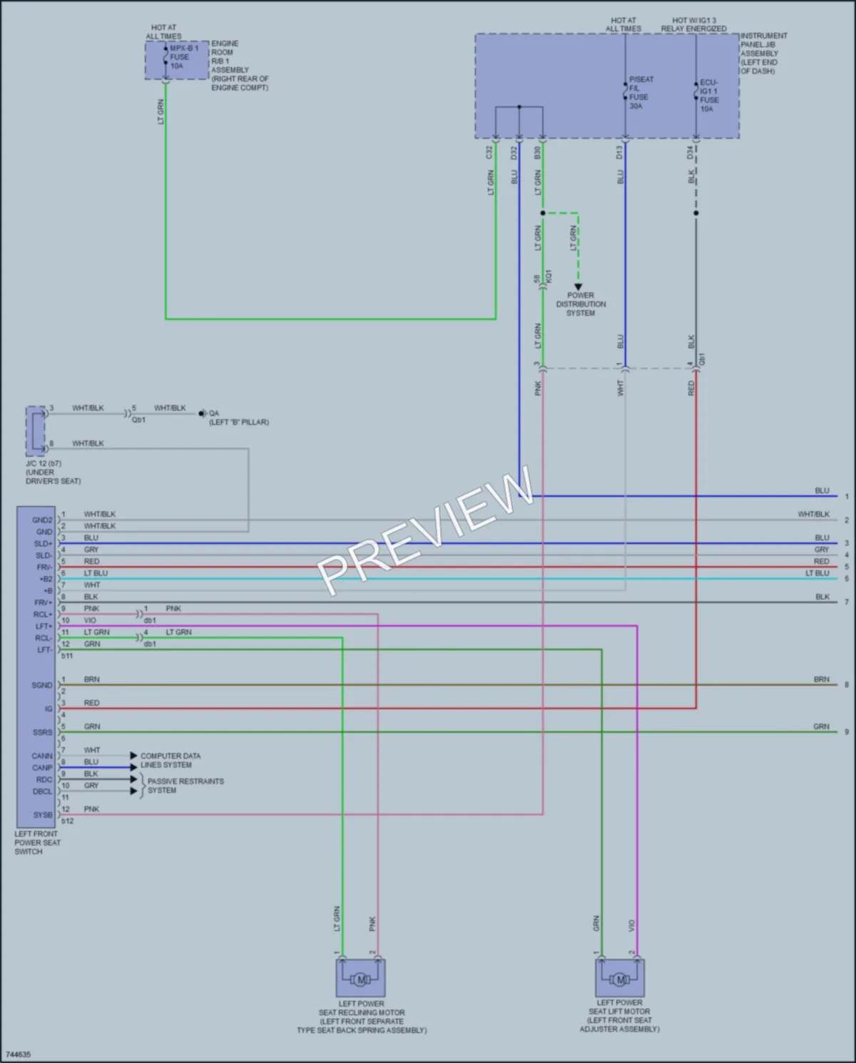 2021 Lexus IS350 Memory Systems wiring diagram preview