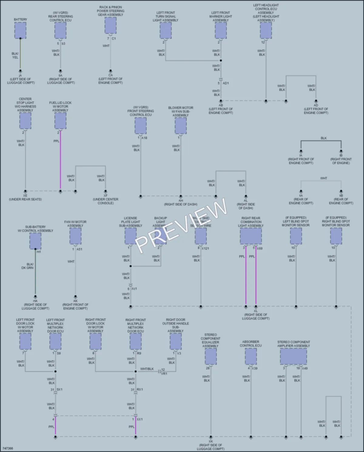 2021 Lexus LC500 Ground Distribution wiring diagram preview