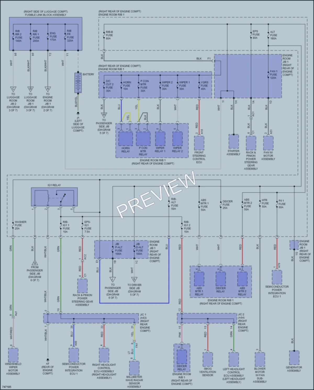 2021 Lexus LC500 Power Distribution wiring diagram preview