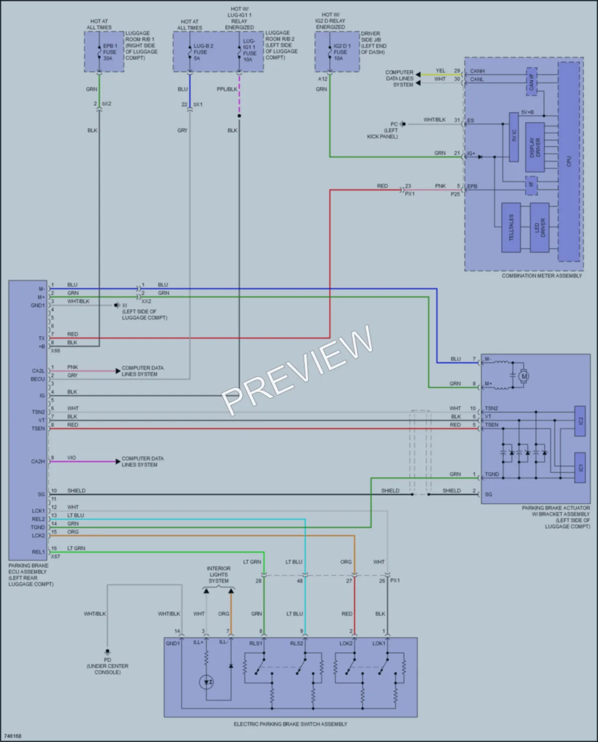 2021 Lexus LC500 Shift Interlock wiring diagram preview