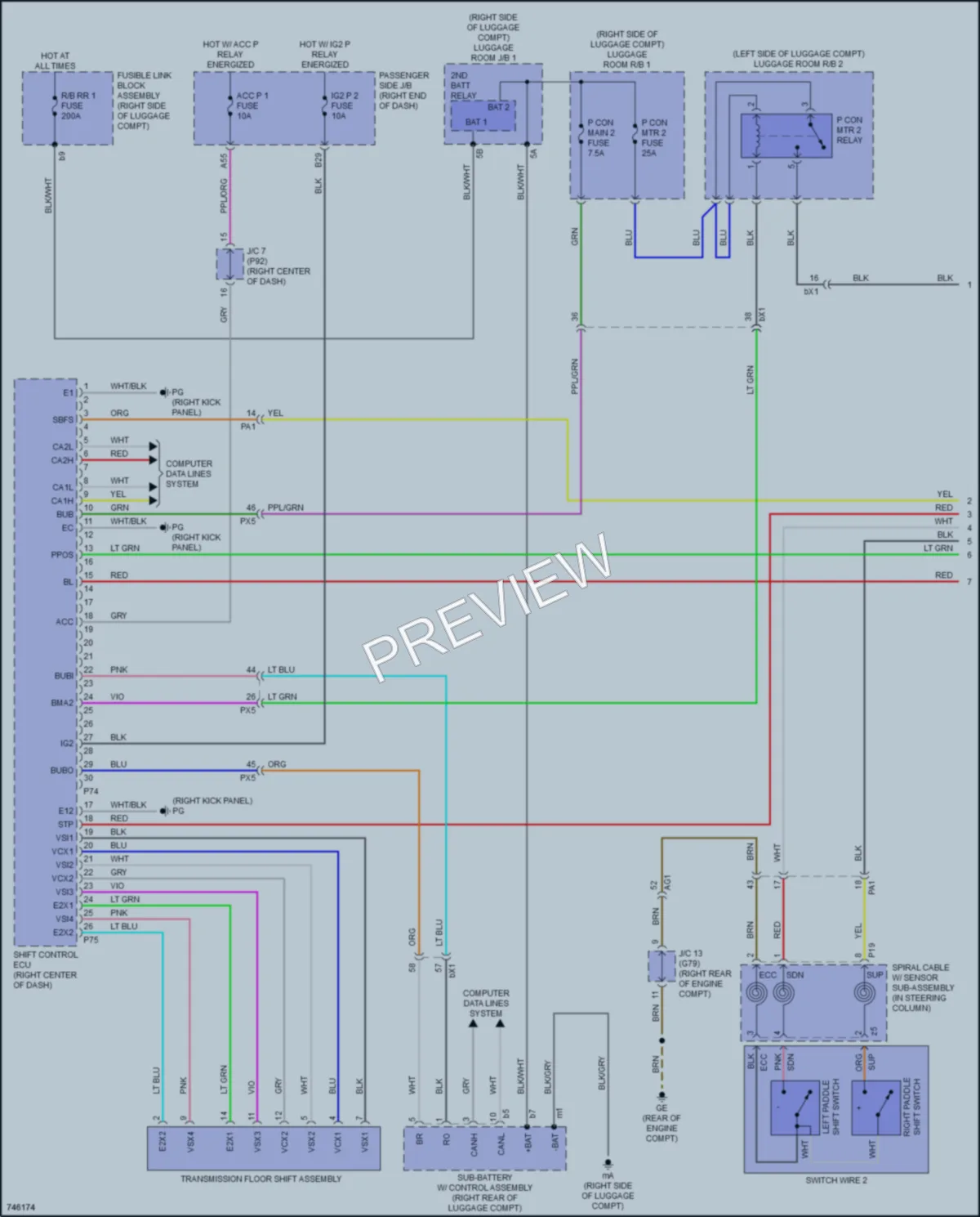 2021 Lexus LC500 Transmission wiring diagram preview