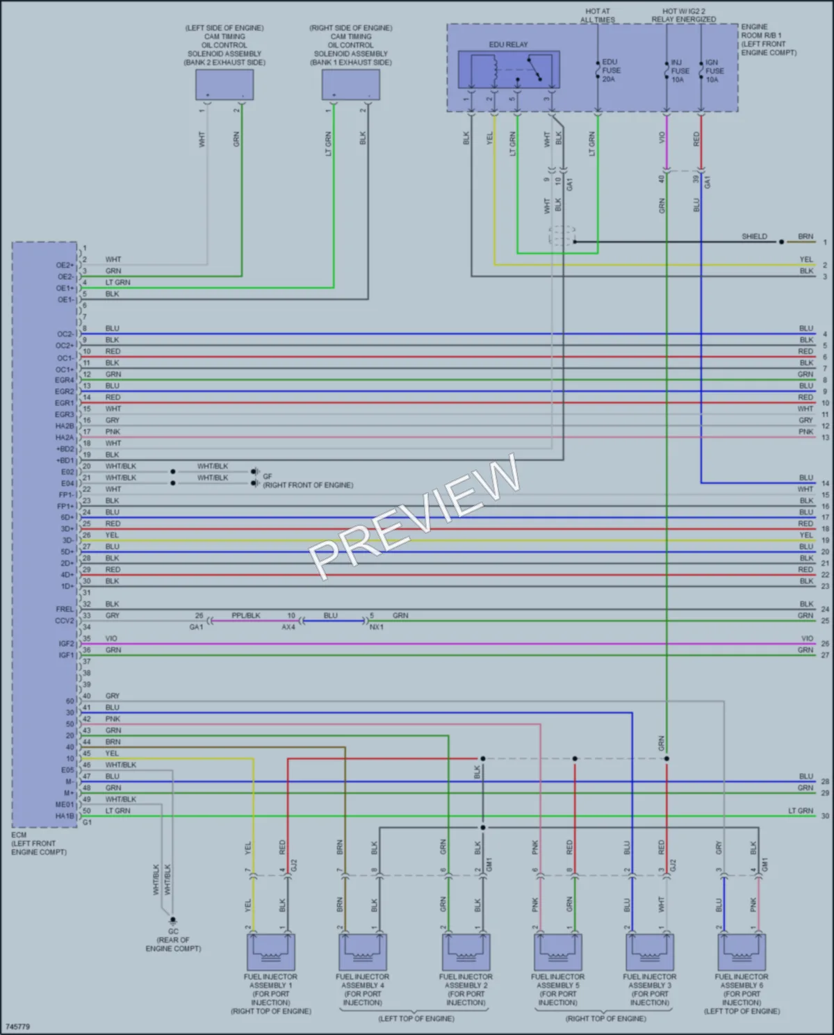 2021 Lexus LC500h Engine Performance wiring diagram preview