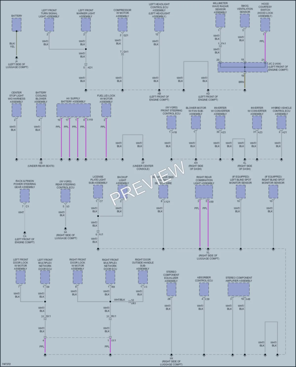 2021 Lexus LC500h Ground Distribution wiring diagram preview