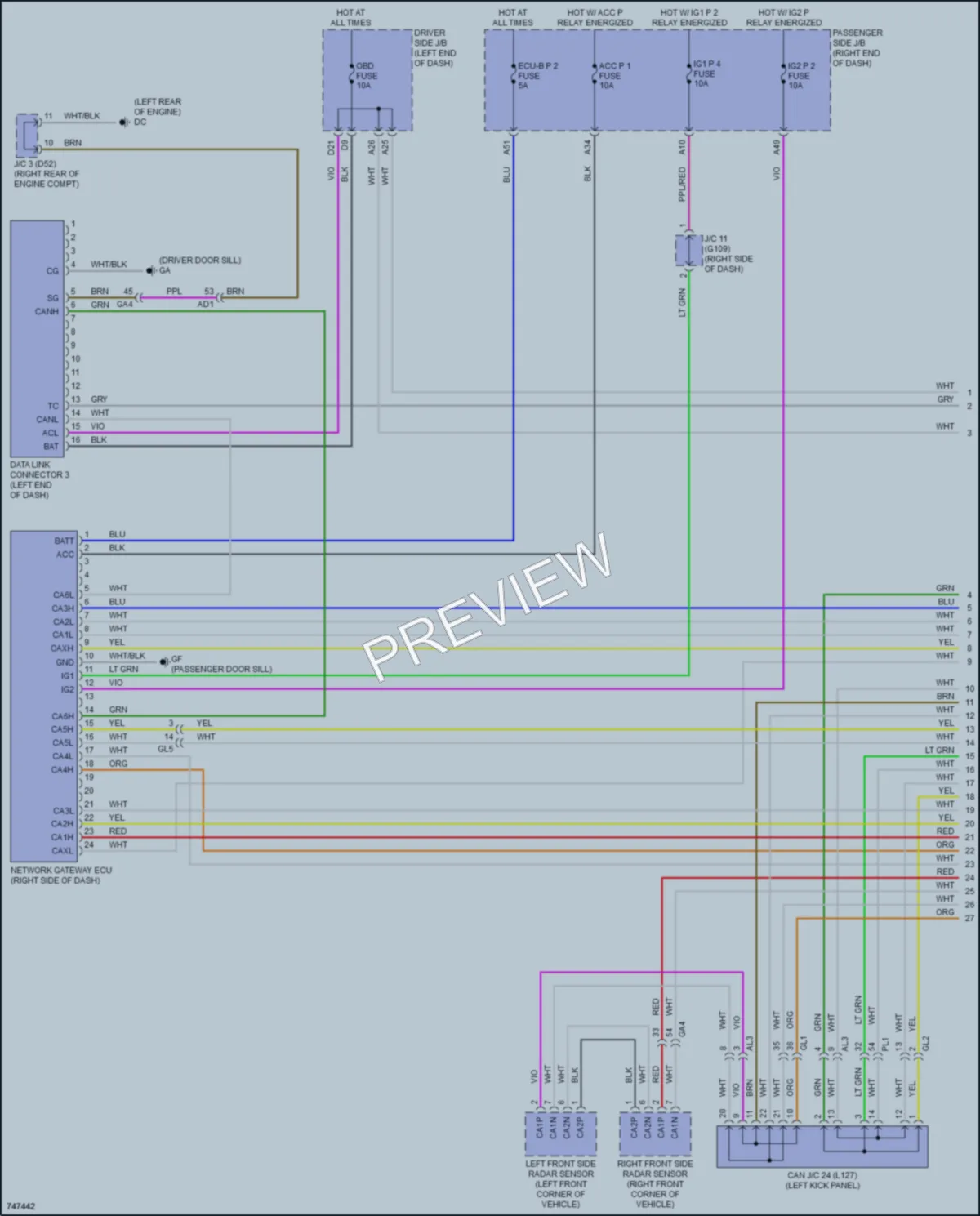2021 Lexus LS500 Computer Data Lines wiring diagram preview