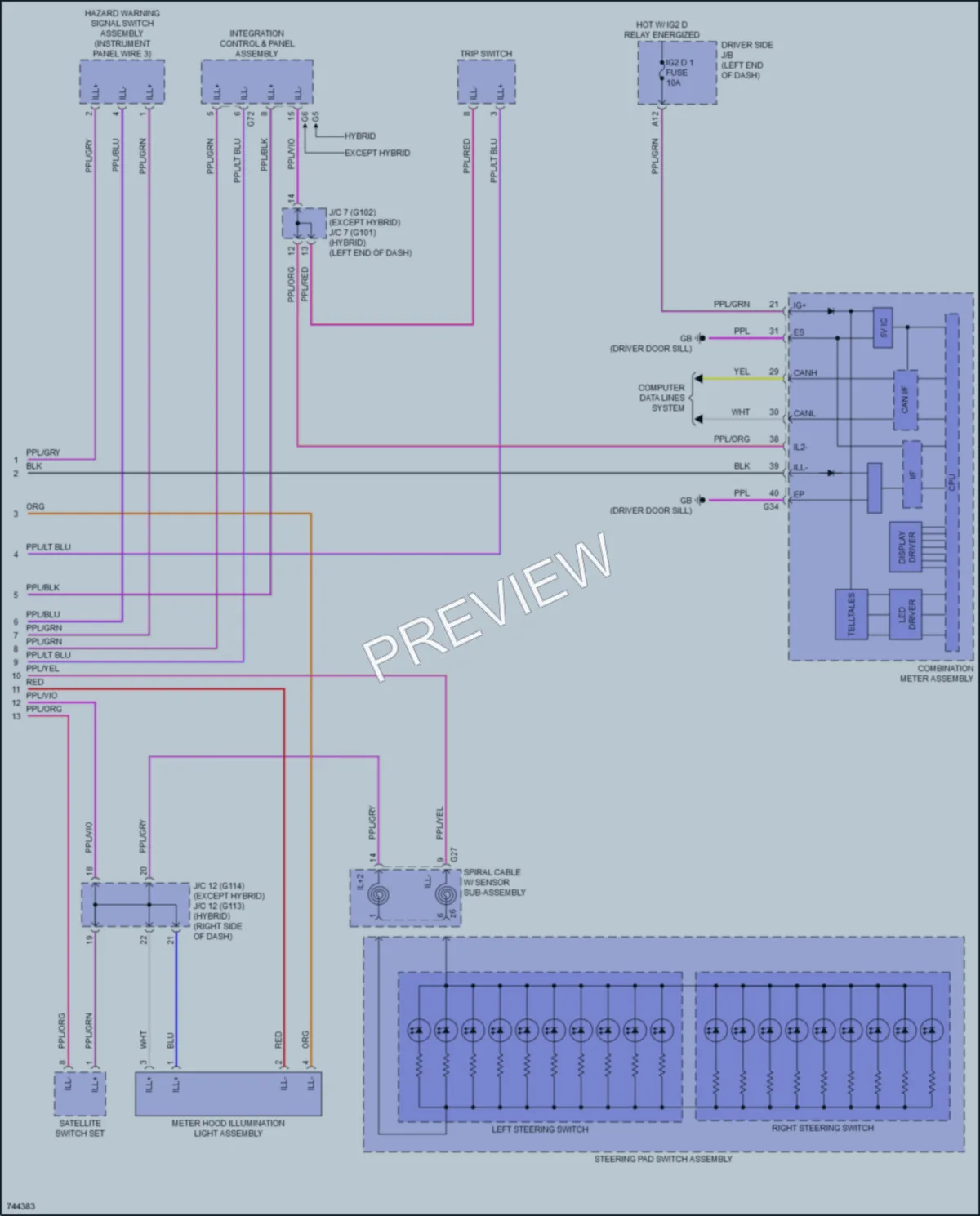 2021 Lexus LS500h Interior Lights wiring diagram preview
