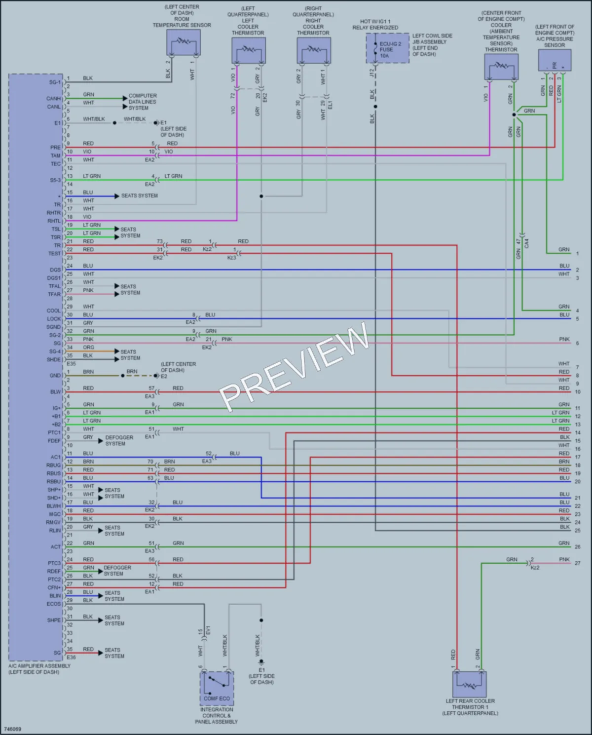2021 Lexus LX570 Air Conditioning wiring diagram preview