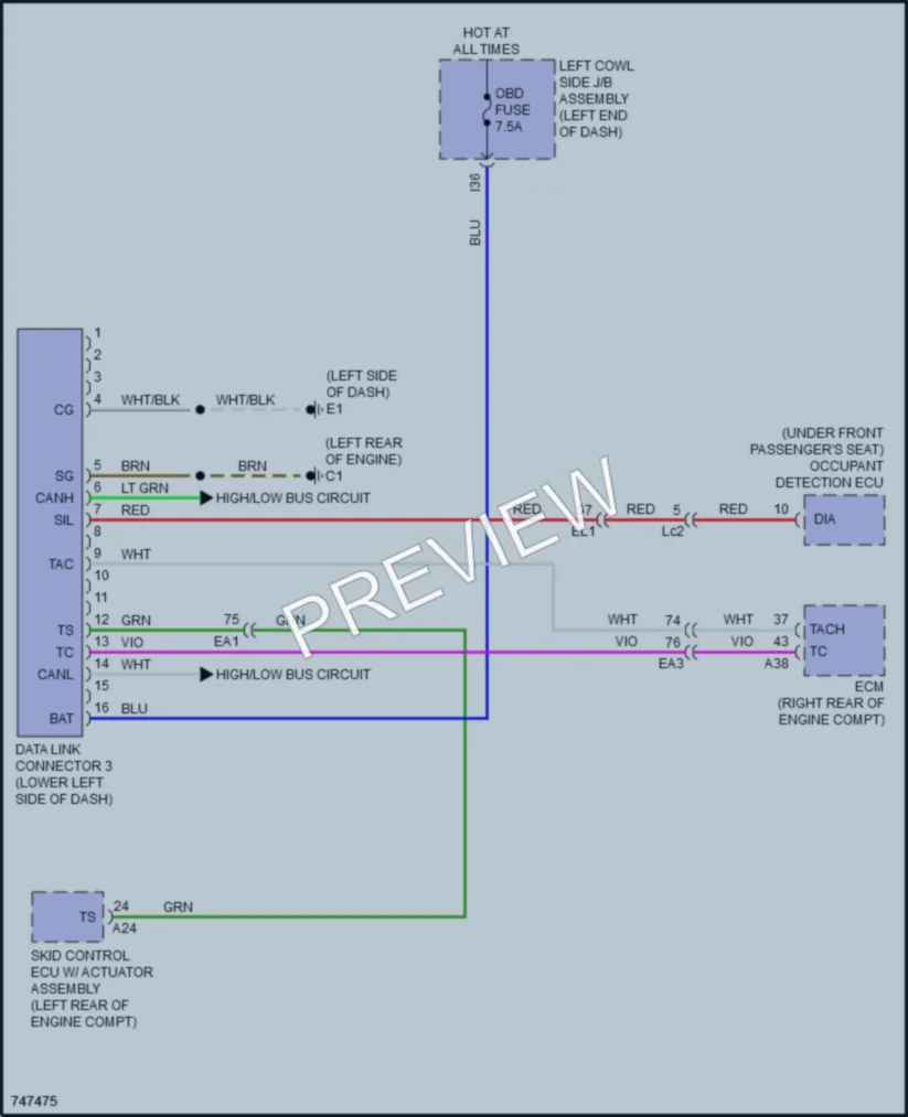 2021 Lexus LX570 Computer Data Lines wiring diagram preview