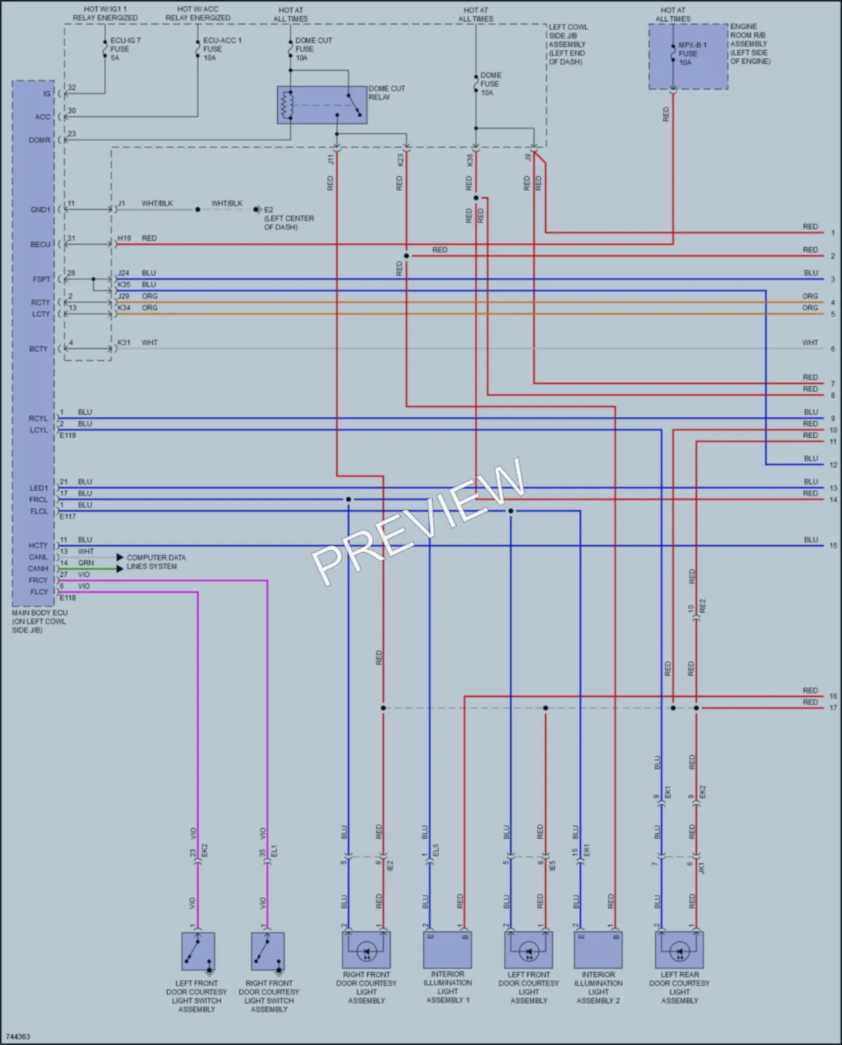2021 Lexus LX570 Interior Lights wiring diagram preview
