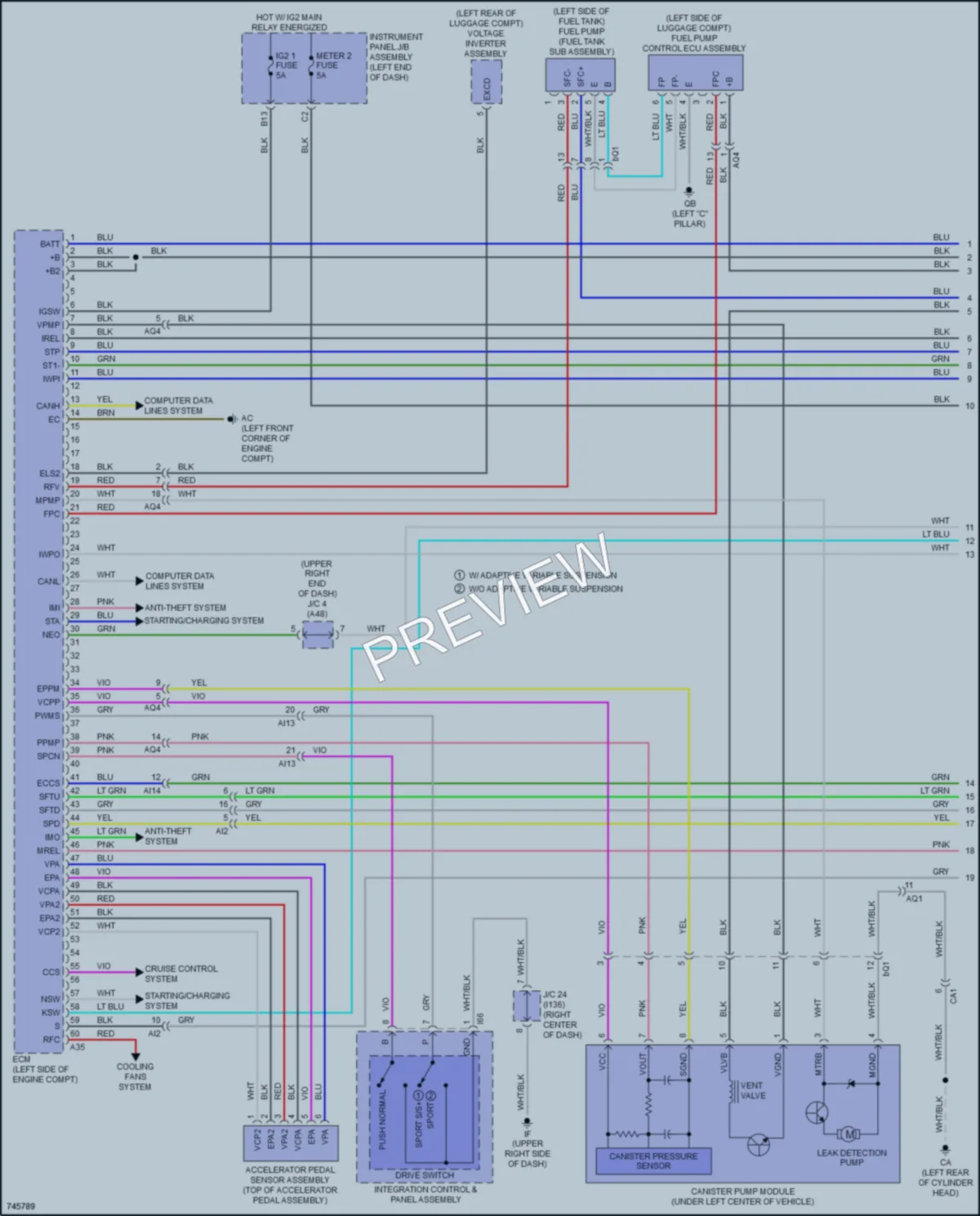 2021 Lexus NX300 Engine Performance wiring diagram preview