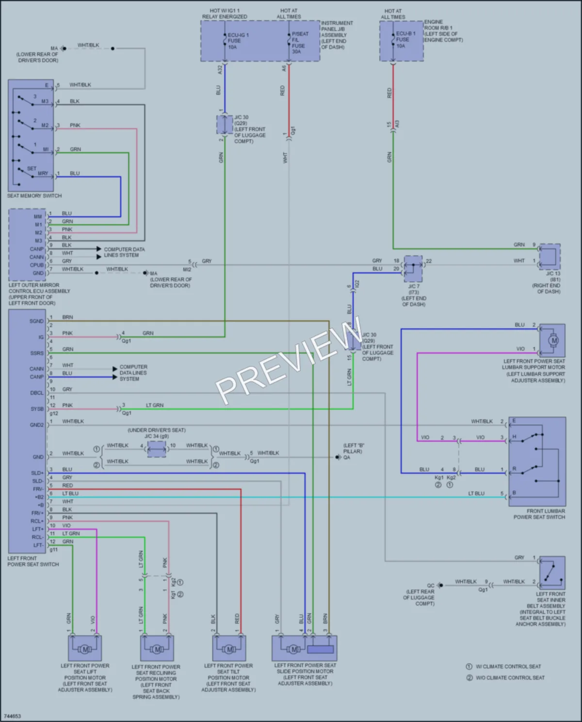 2021 Lexus NX300 Memory Systems wiring diagram preview