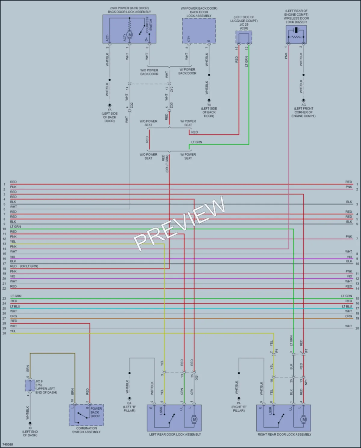 2021 Lexus NX300 Power Door Locks wiring diagram preview