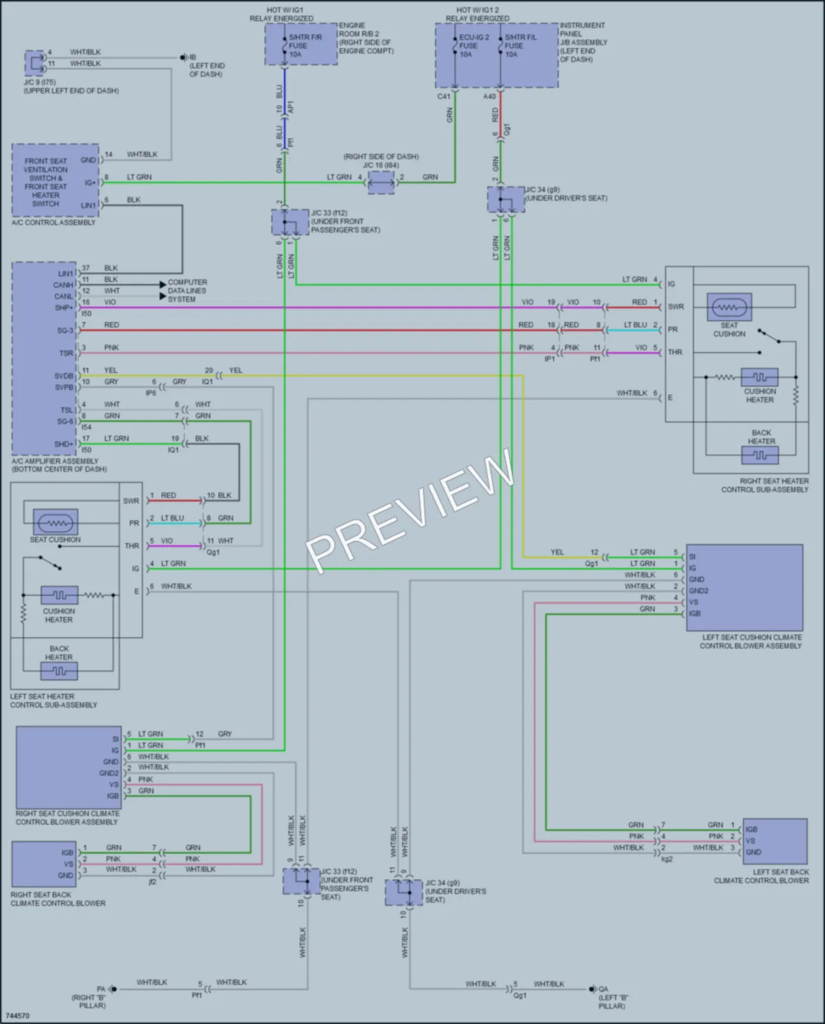 2021 Lexus NX300 Power Seats wiring diagram preview