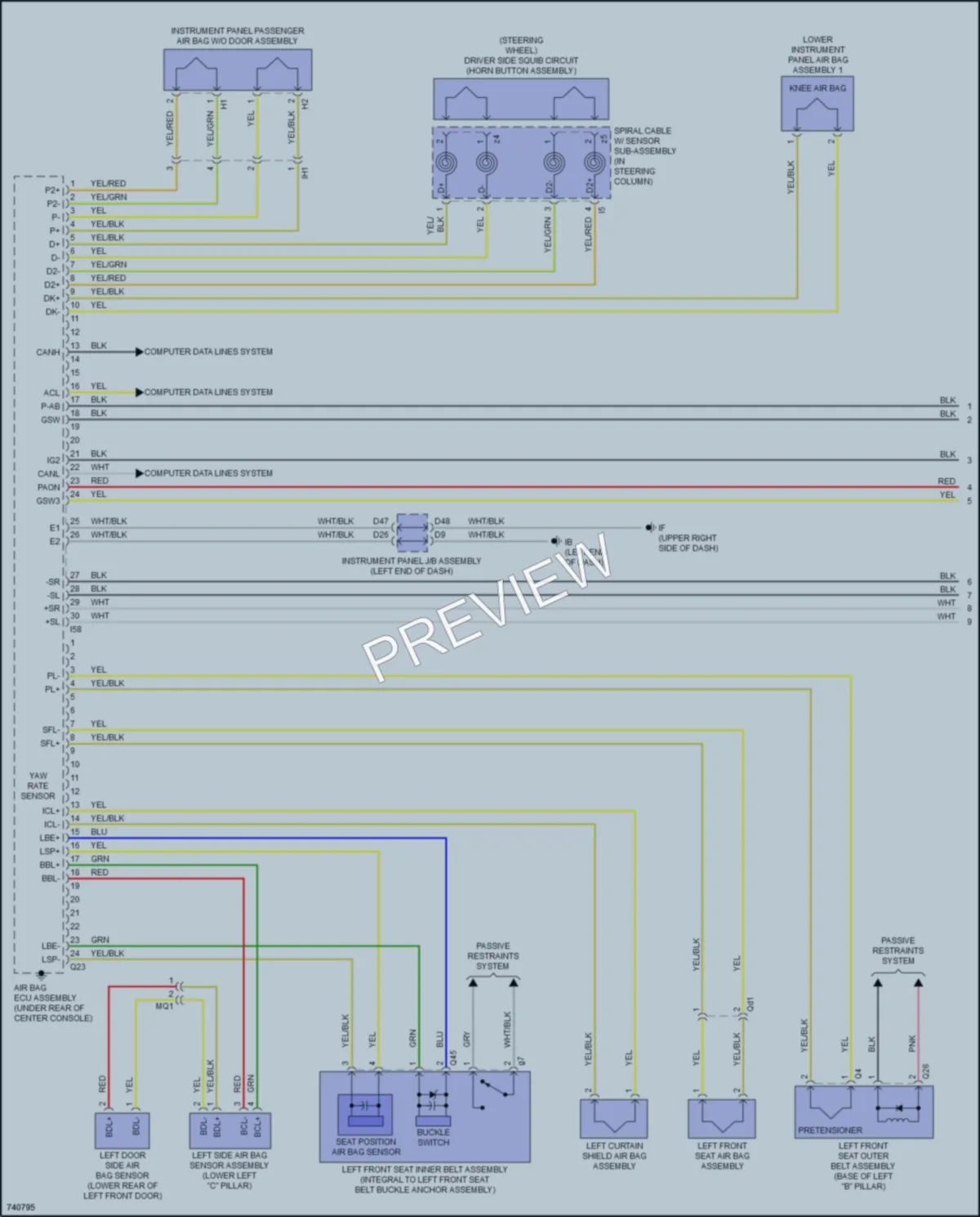 2021 Lexus NX300 Supplemental Restraints wiring diagram preview
