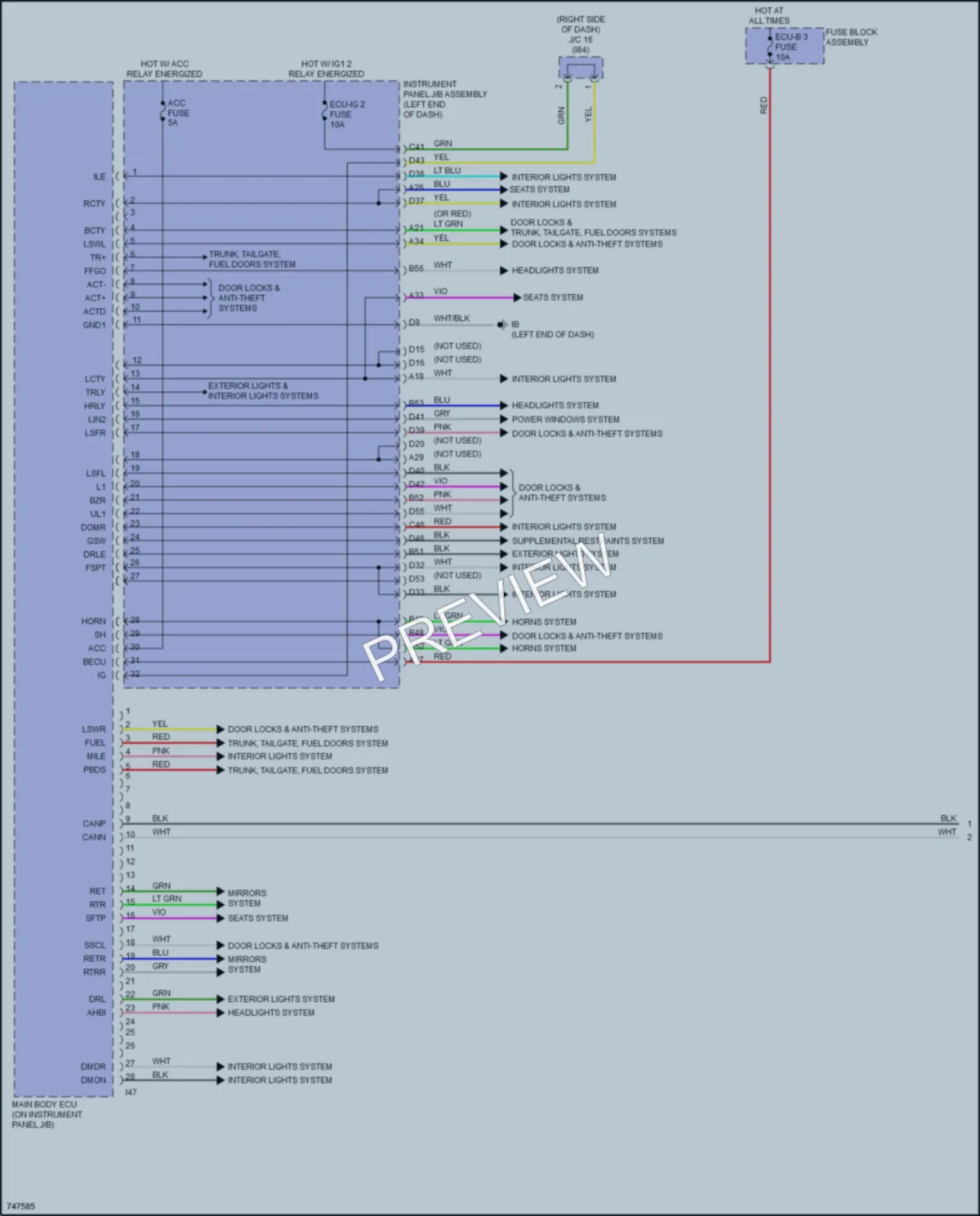 2021 Lexus NX300h Body Control Modules wiring diagram preview