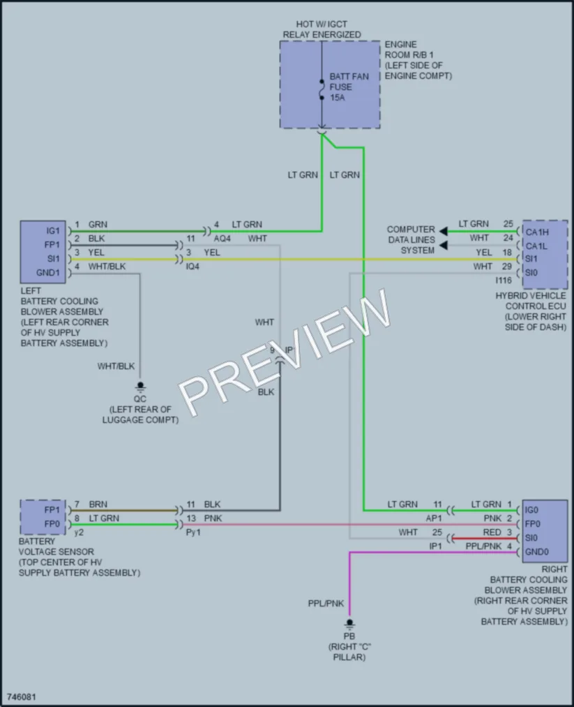 2021 Lexus NX300h Cooling Fan wiring diagram preview