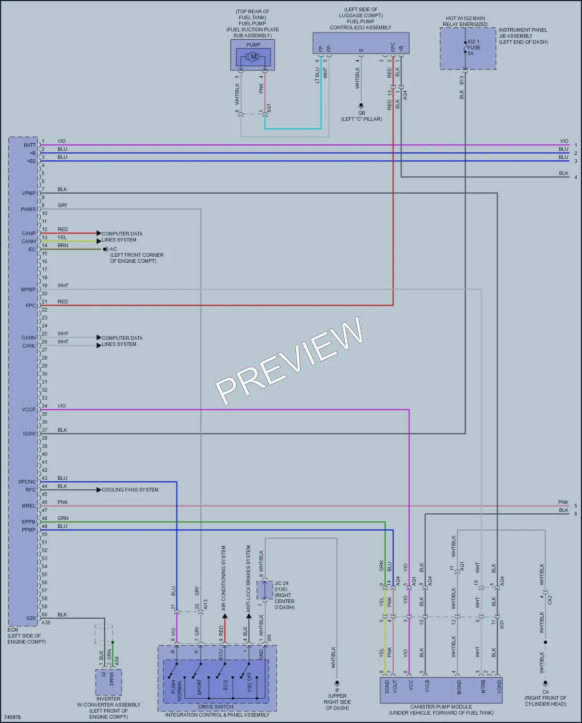 2021 Lexus NX300h Engine Performance wiring diagram preview