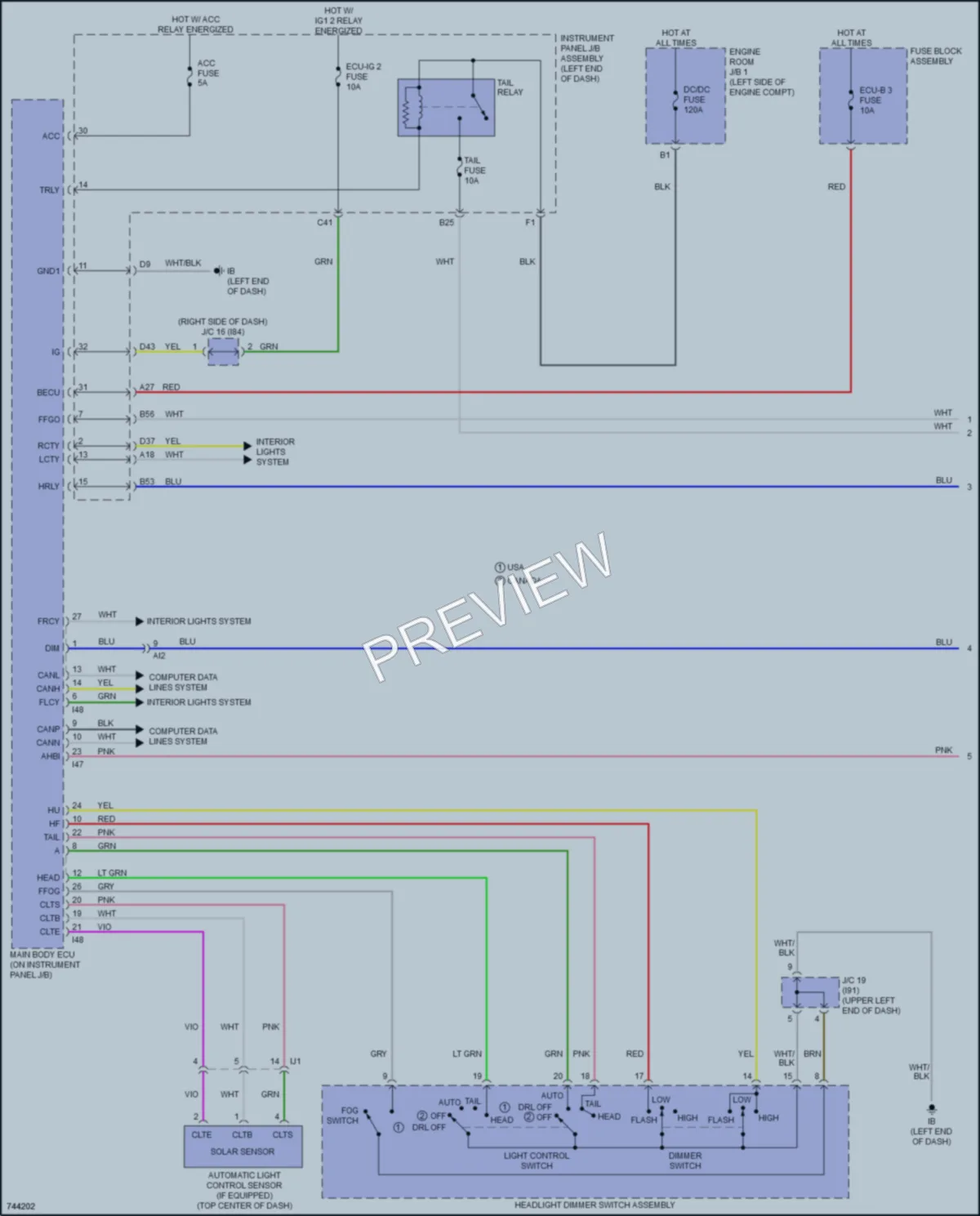 2021 Lexus NX300h Headlights wiring diagram preview