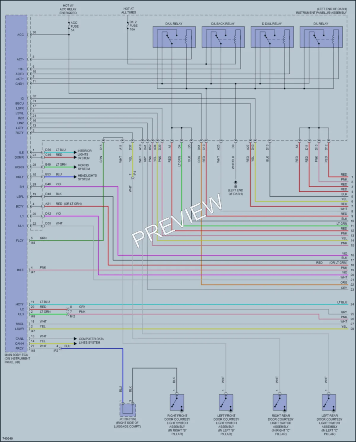 2021 Lexus NX300h Power Door Locks wiring diagram preview