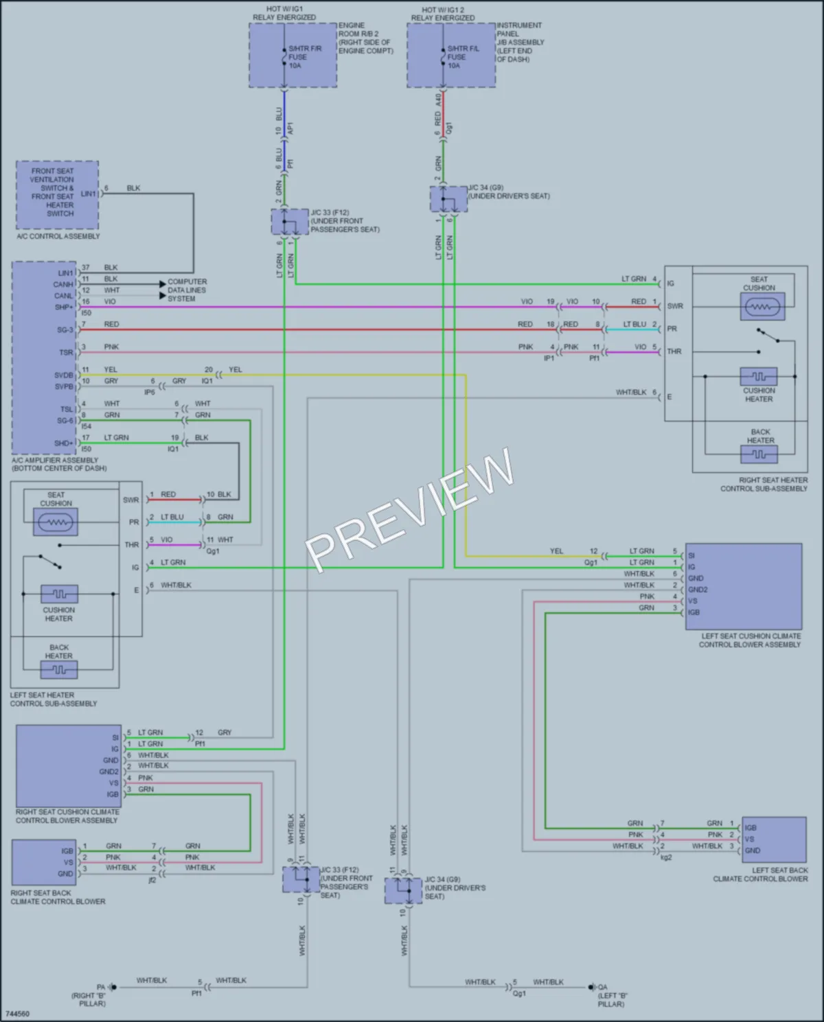2021 Lexus NX300h Power Seats wiring diagram preview