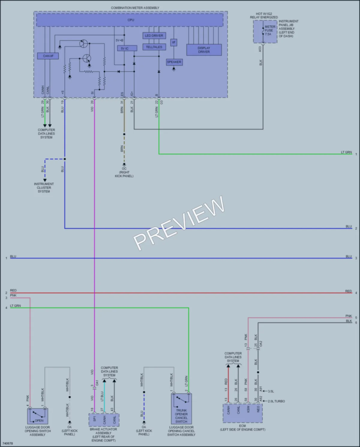 2021 Lexus RC300 Anti Theft wiring diagram preview