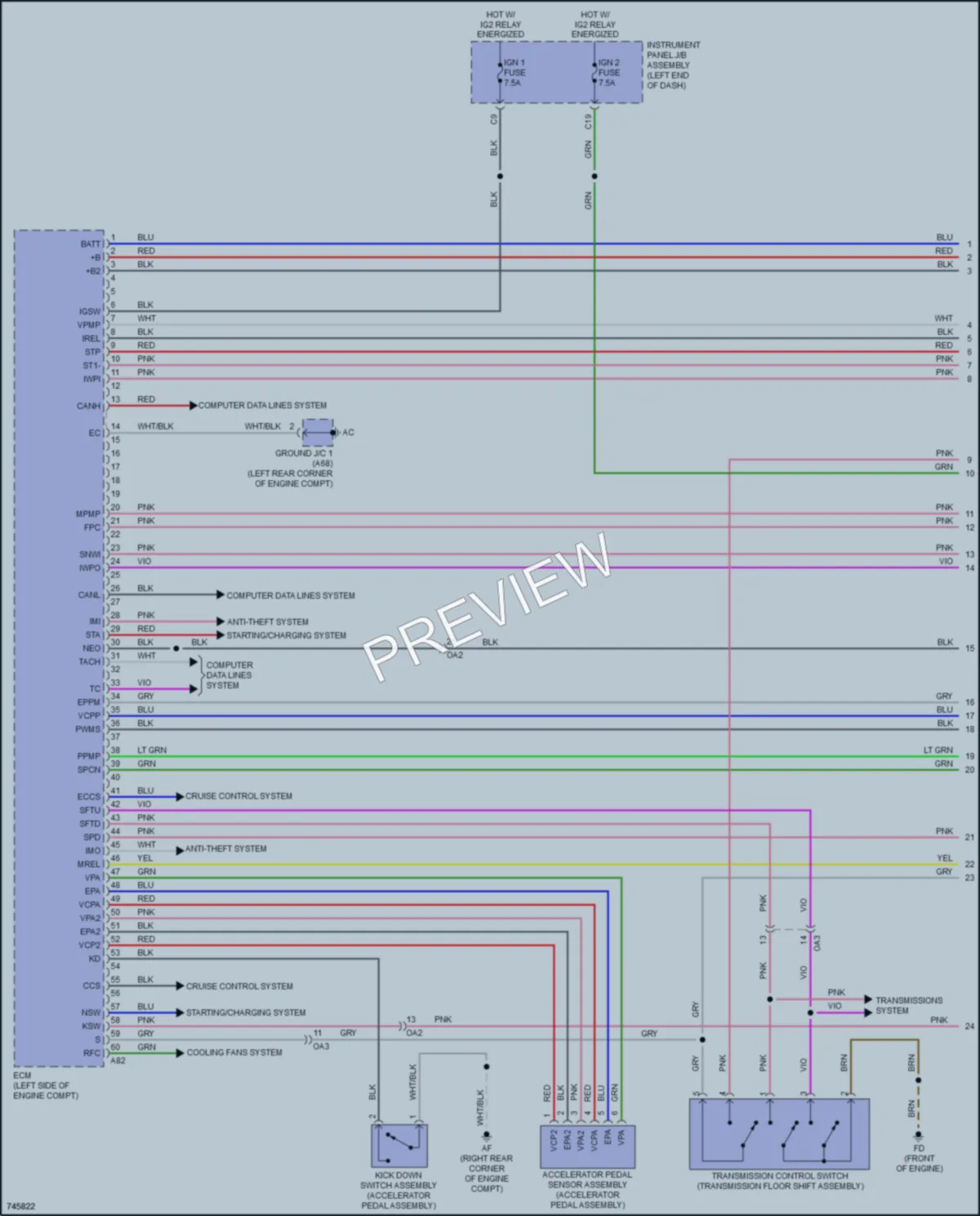 2021 Lexus RC300 Engine Performance wiring diagram preview