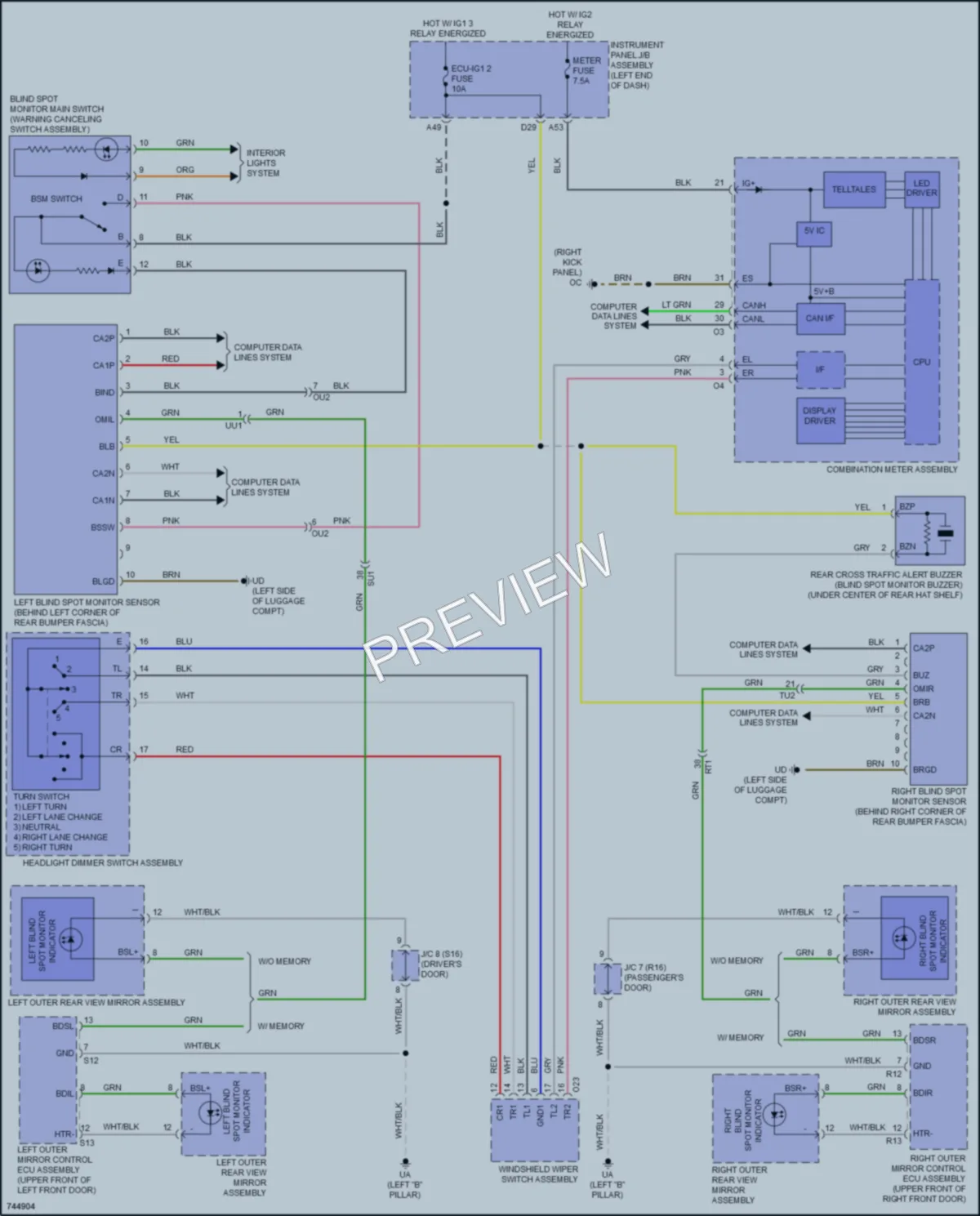 2021 Lexus RC350 Navigation wiring diagram preview