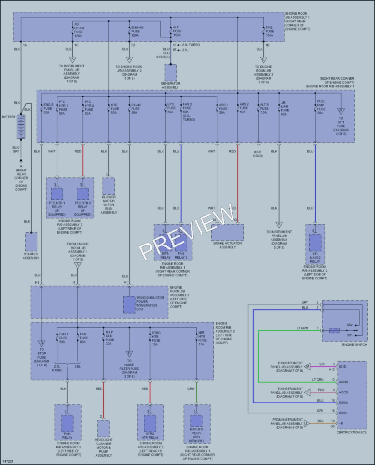 2021 Lexus RC350 Power Distribution wiring diagram preview