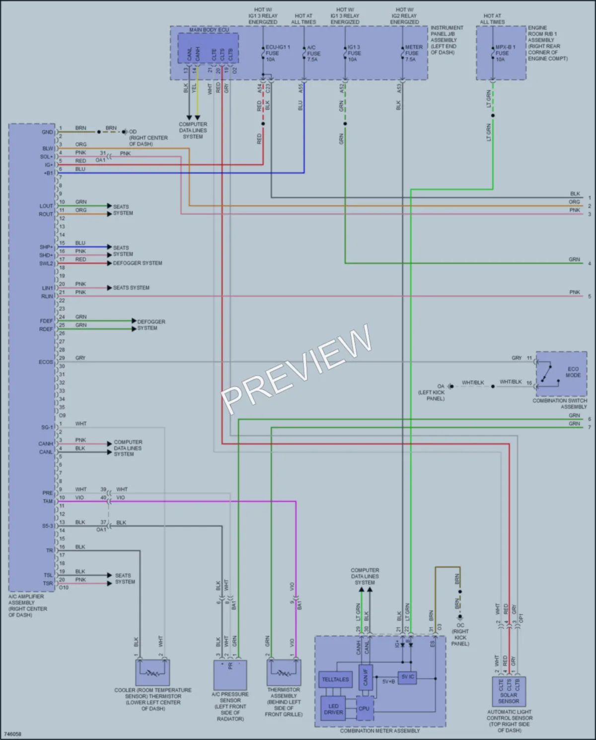 2021 Lexus RCF Air Conditioning wiring diagram preview