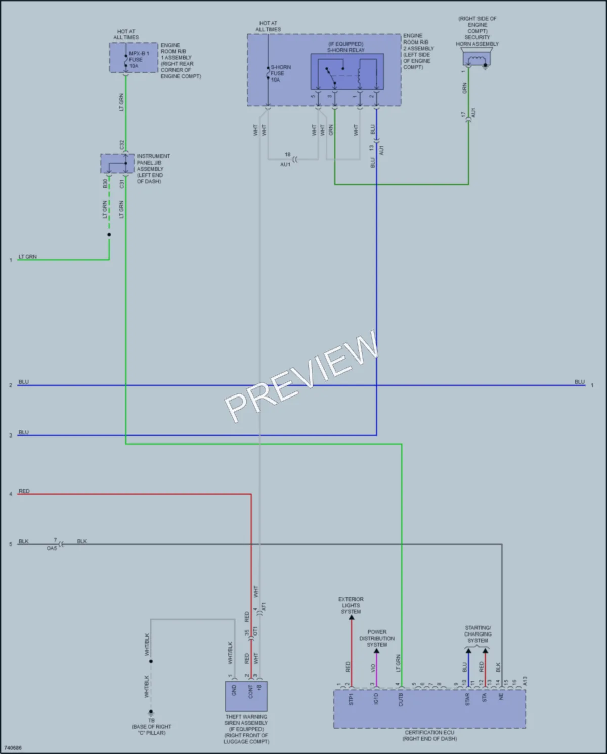 2021 Lexus RCF Anti Theft wiring diagram preview