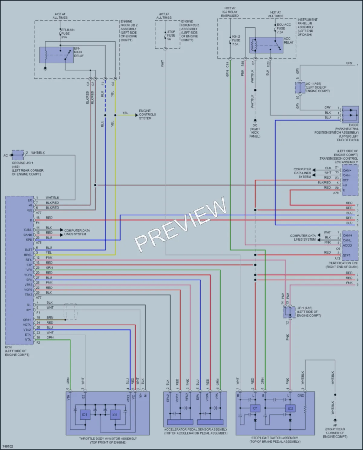 2021 Lexus RCF Cruise Control wiring diagram preview