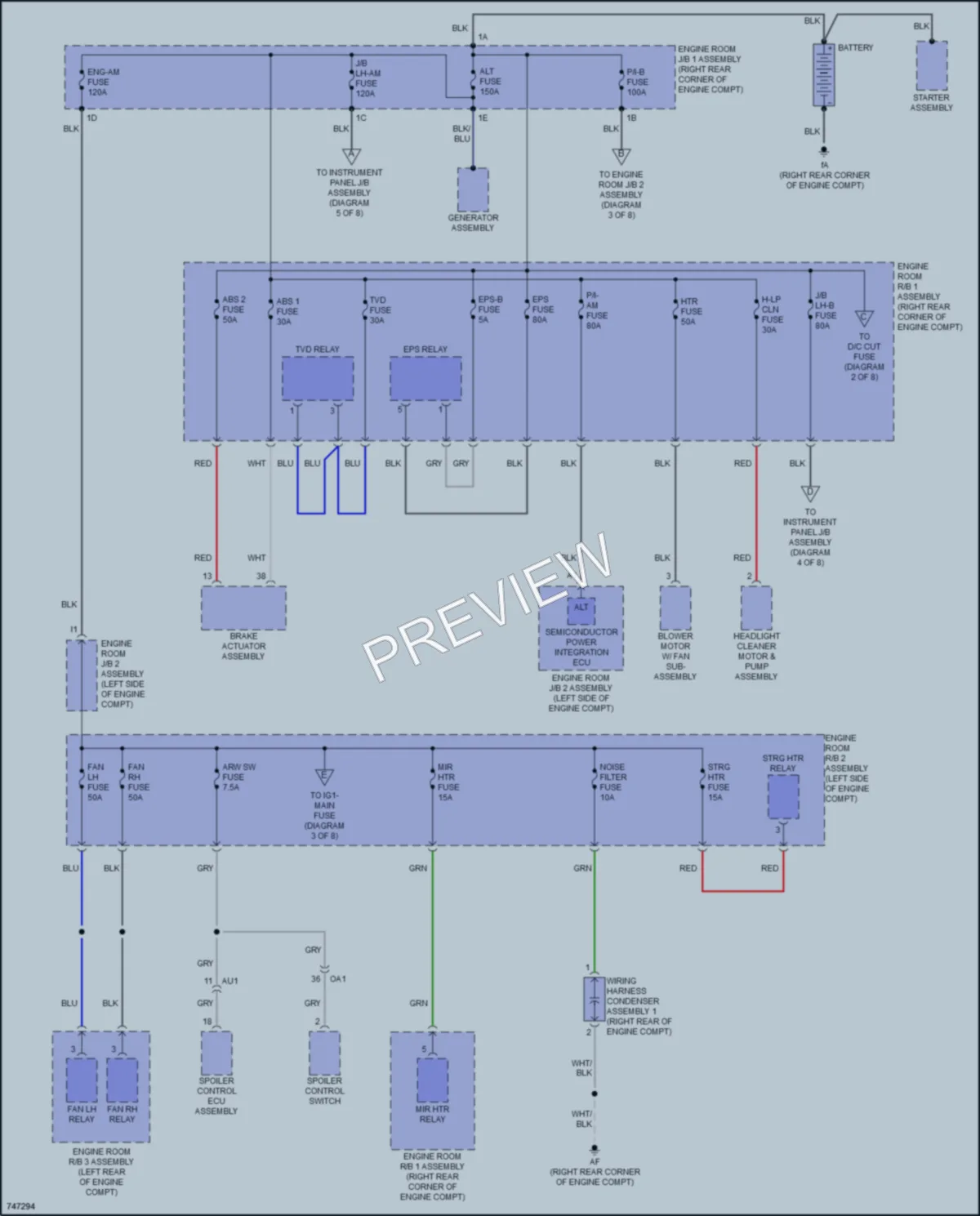 2021 Lexus RCF Power Distribution wiring diagram preview