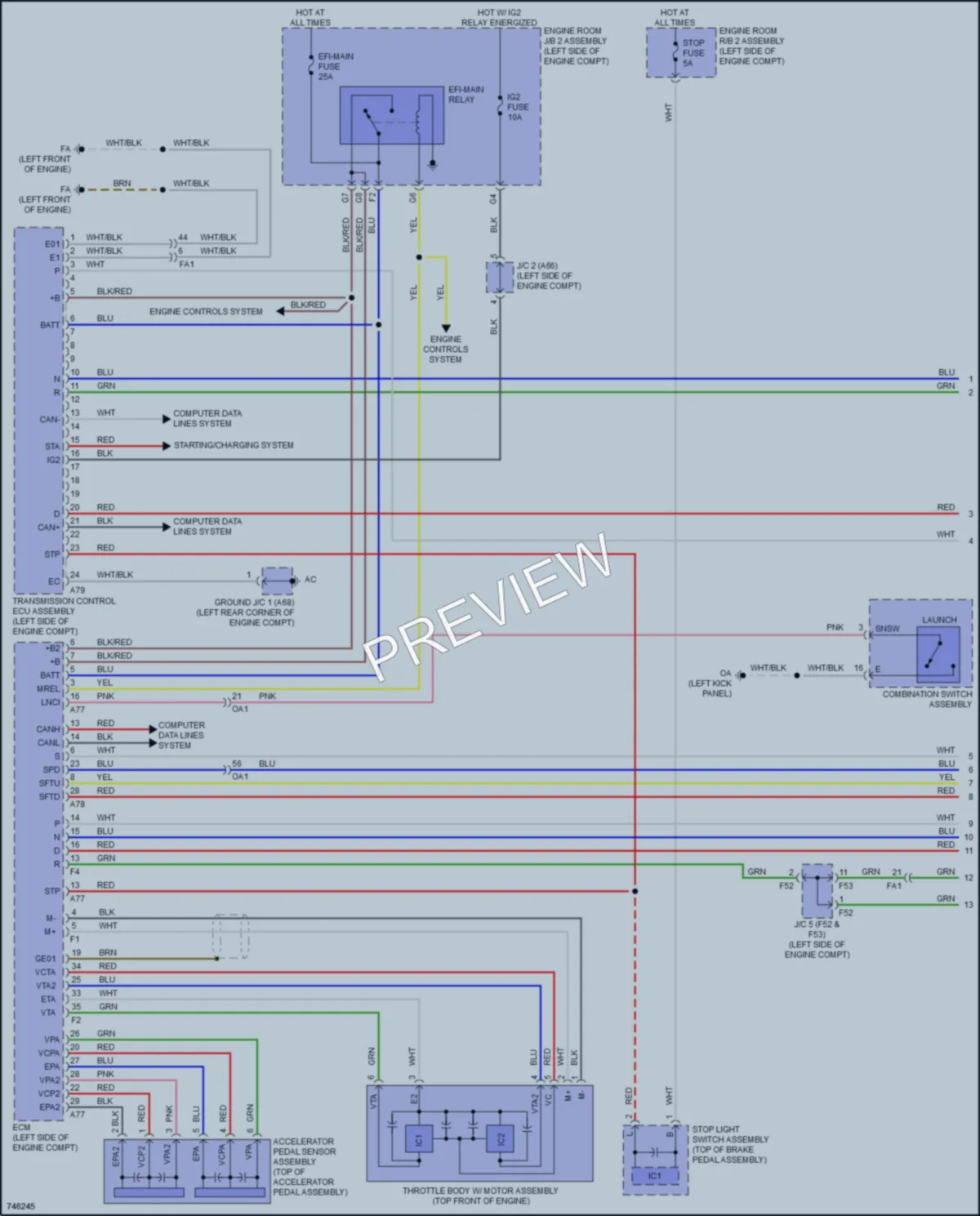 2021 Lexus RCF Transmission wiring diagram preview