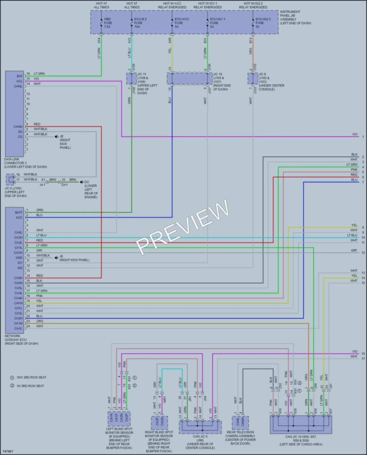 2021 Lexus RX350L Computer Data Lines wiring diagram preview