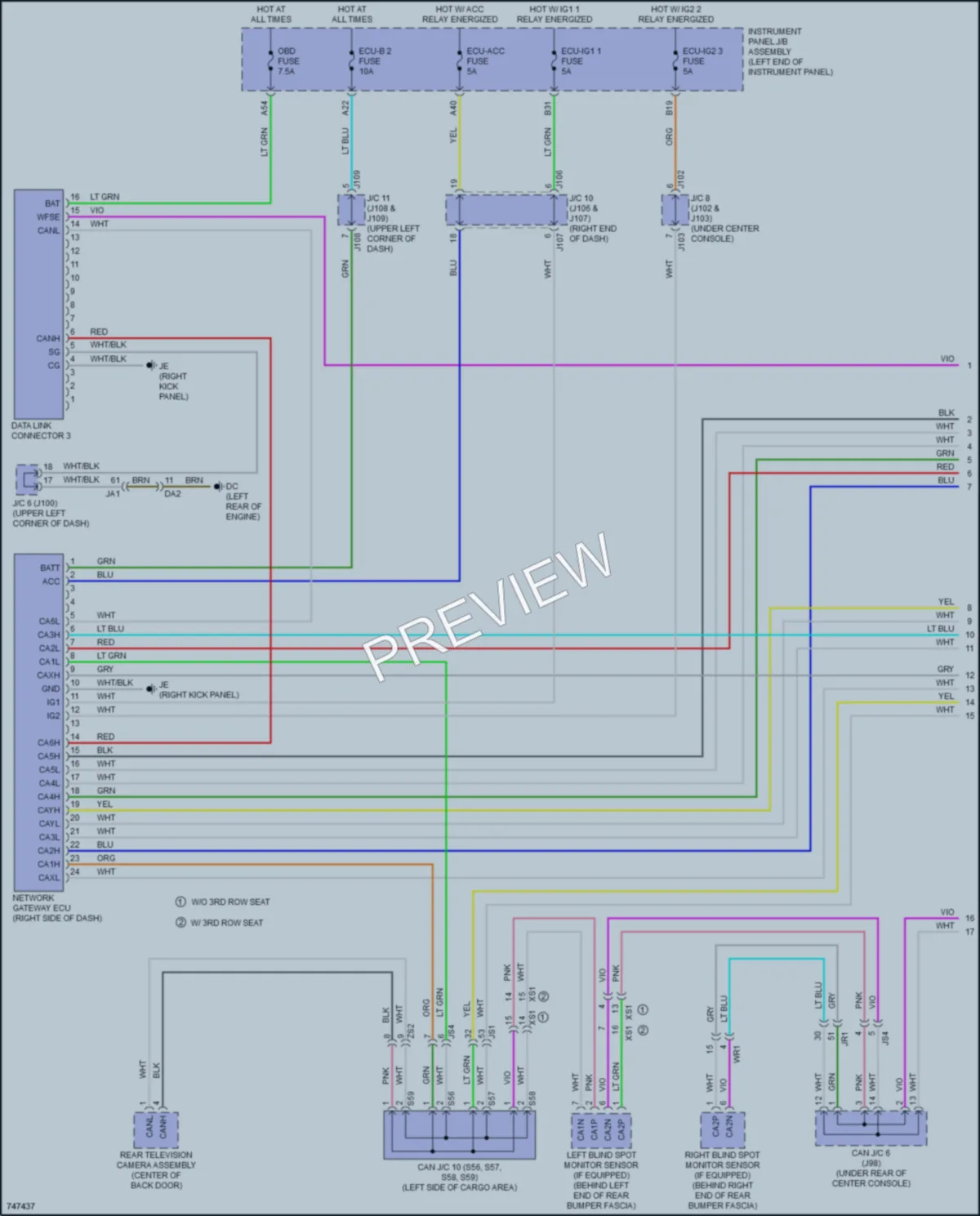 2021 Lexus RX450h Computer Data Lines wiring diagram preview