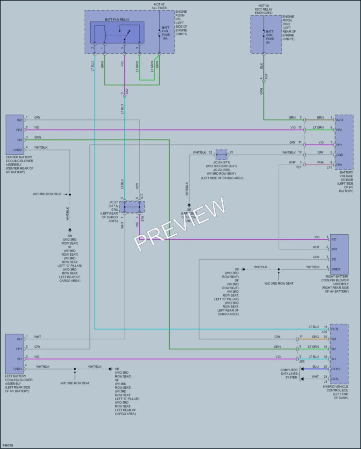 2021 Lexus RX450h Cooling Fan wiring diagram preview