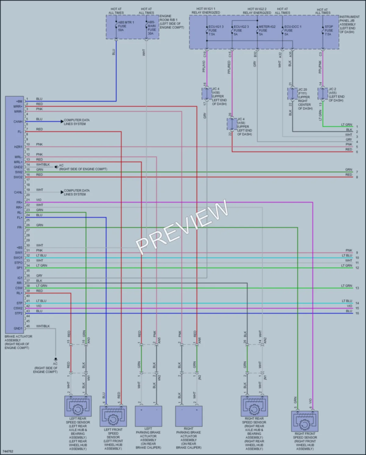 2021 Lexus UX200 Anti Lock Brakes wiring diagram preview