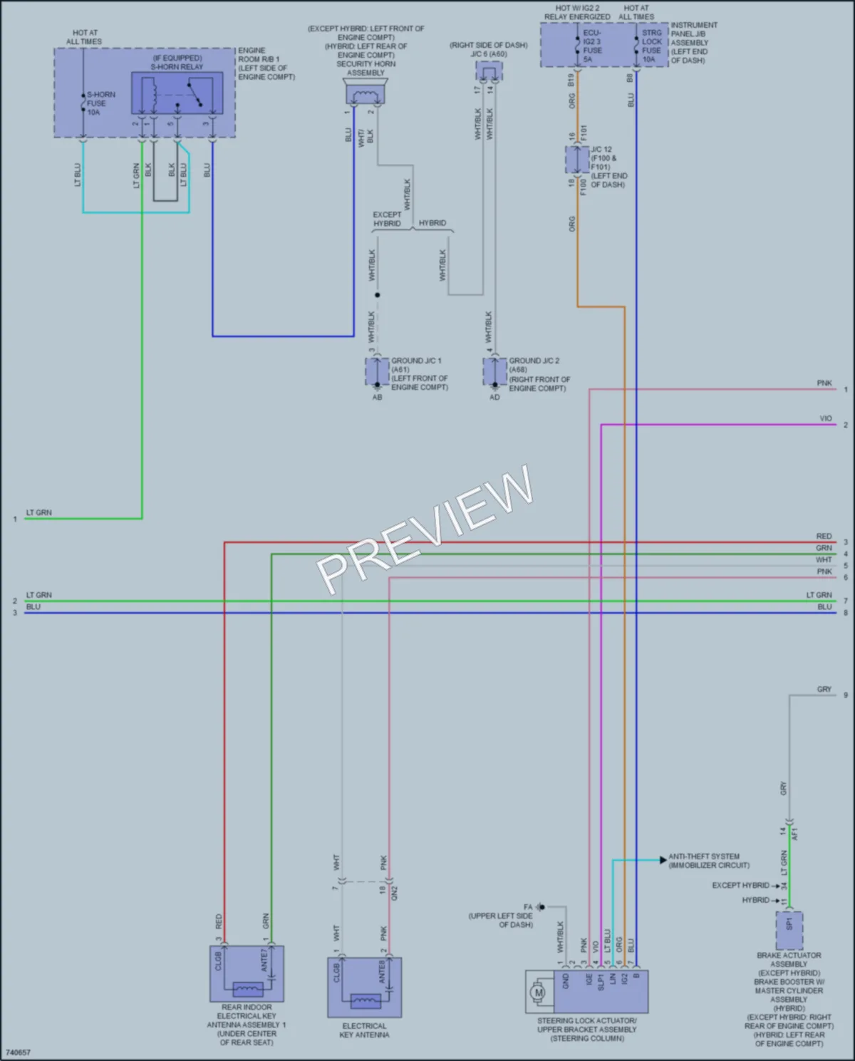 2021 Lexus UX200 Anti Theft wiring diagram preview