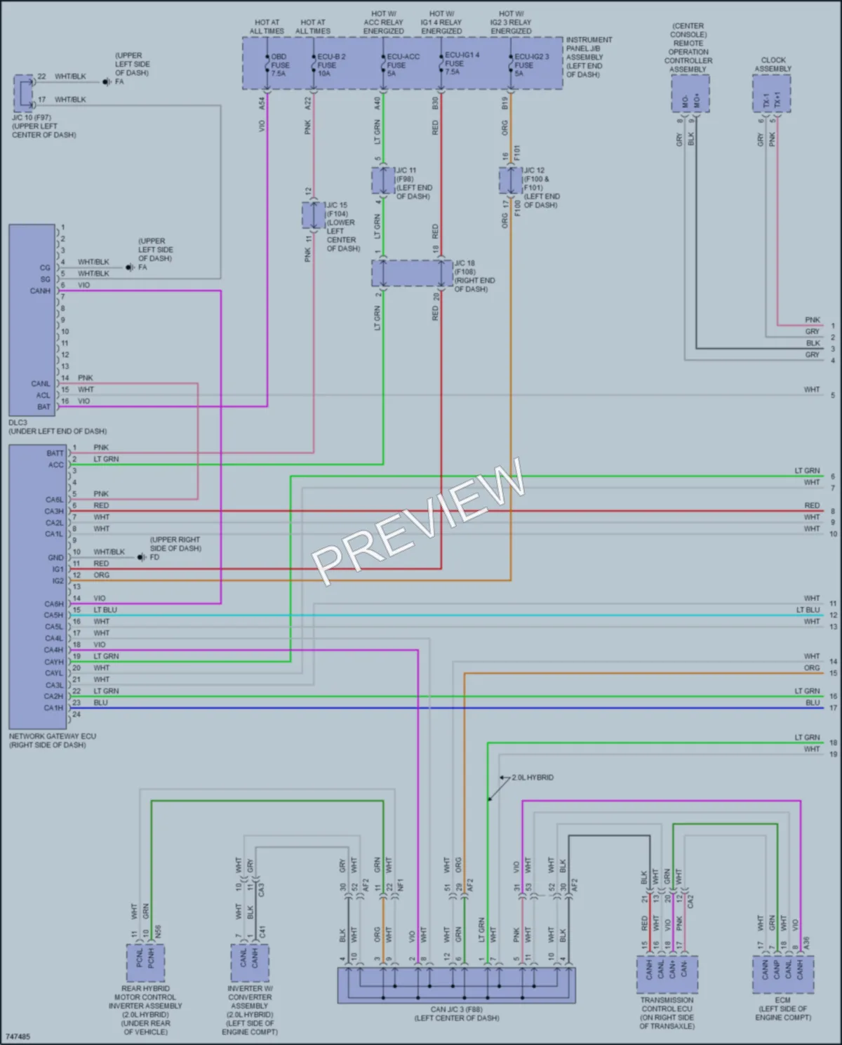 2021 Lexus UX200 Computer Data Lines wiring diagram preview