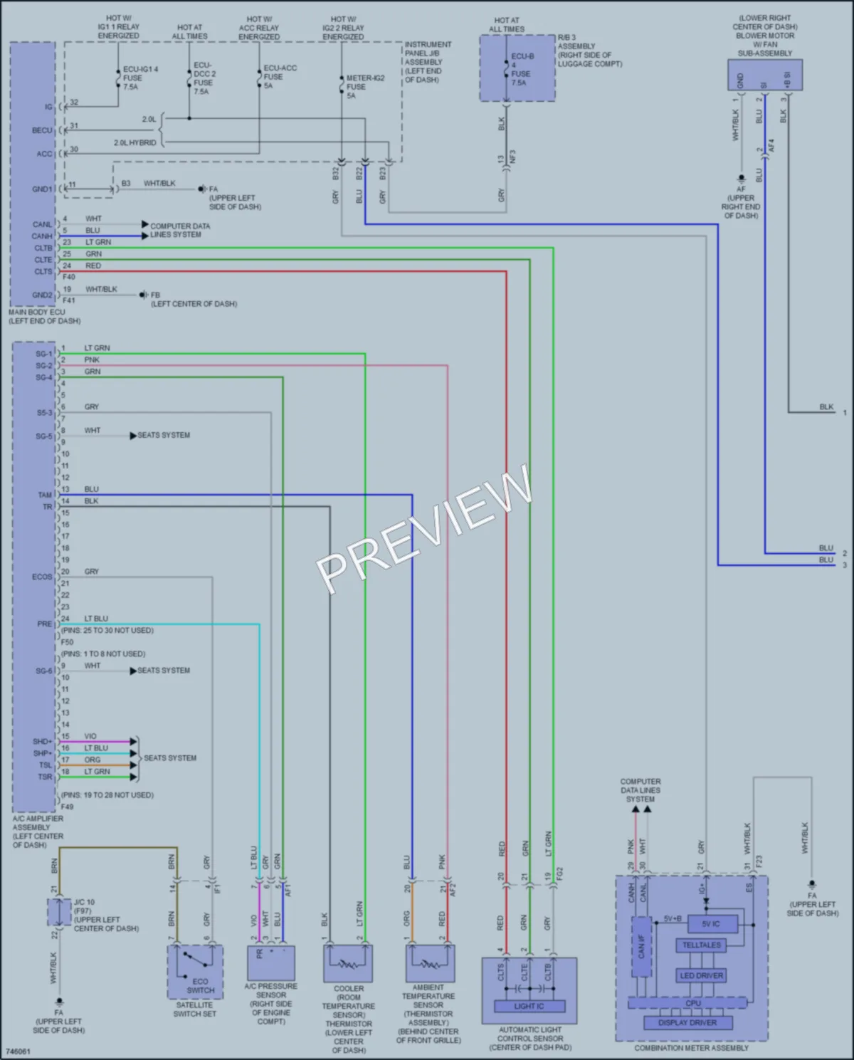 2021 Lexus UX250h Air Conditioning wiring diagram preview