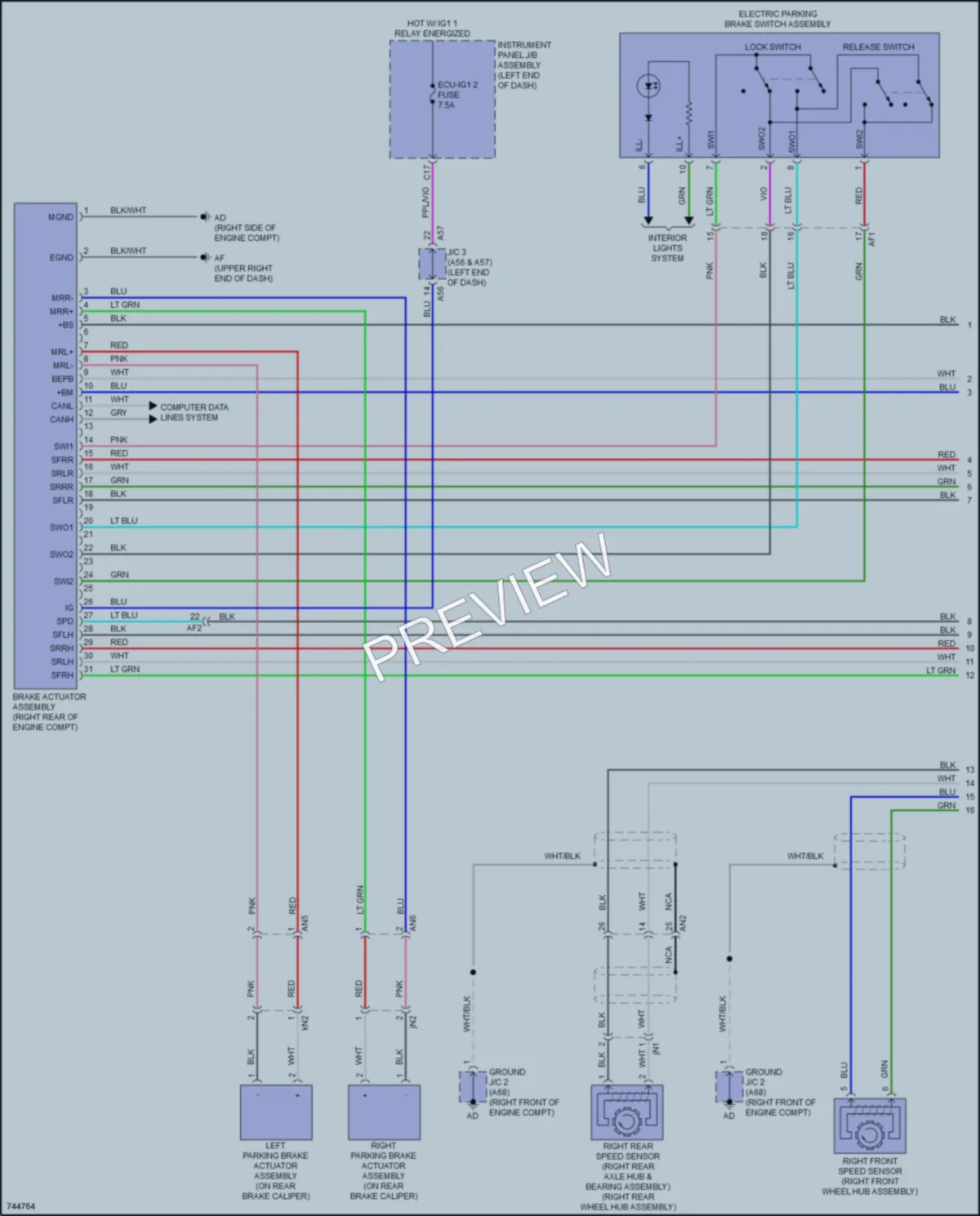 2021 Lexus UX250h Anti Lock Brakes wiring diagram preview