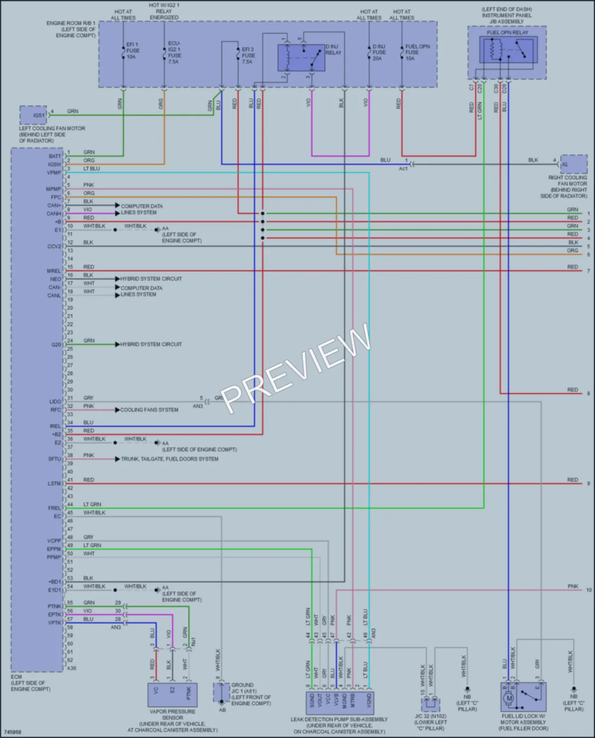 2021 Lexus UX250h Engine Performance wiring diagram preview