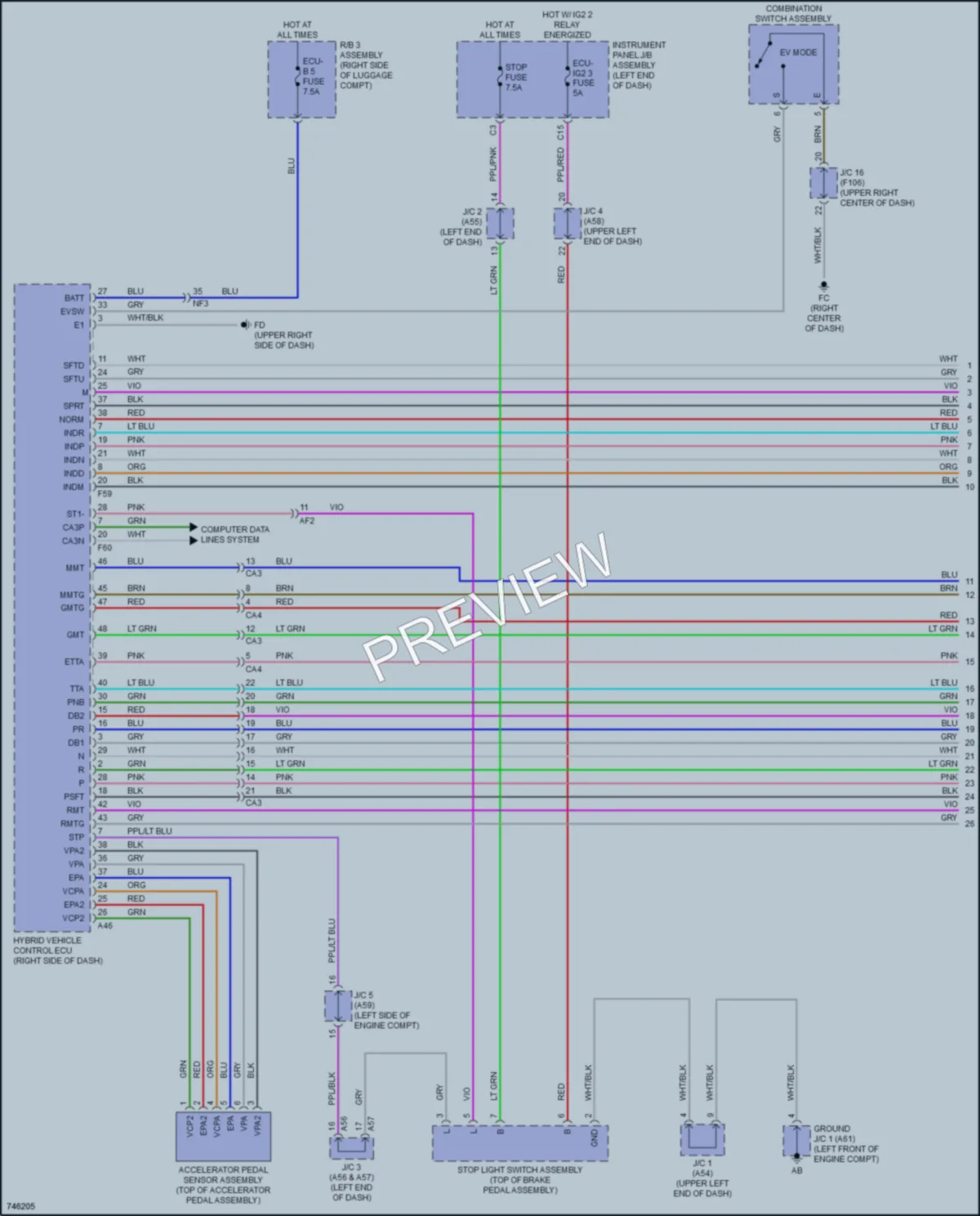 2021 Lexus UX250h Transmission wiring diagram preview
