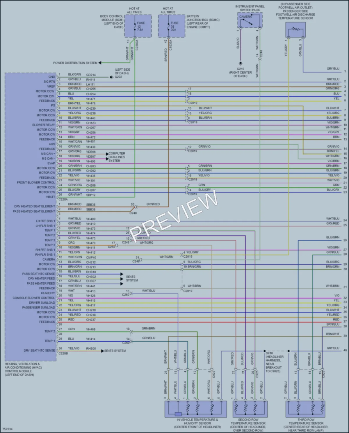 2021 Lincoln Aviator Air Conditioning wiring diagram preview