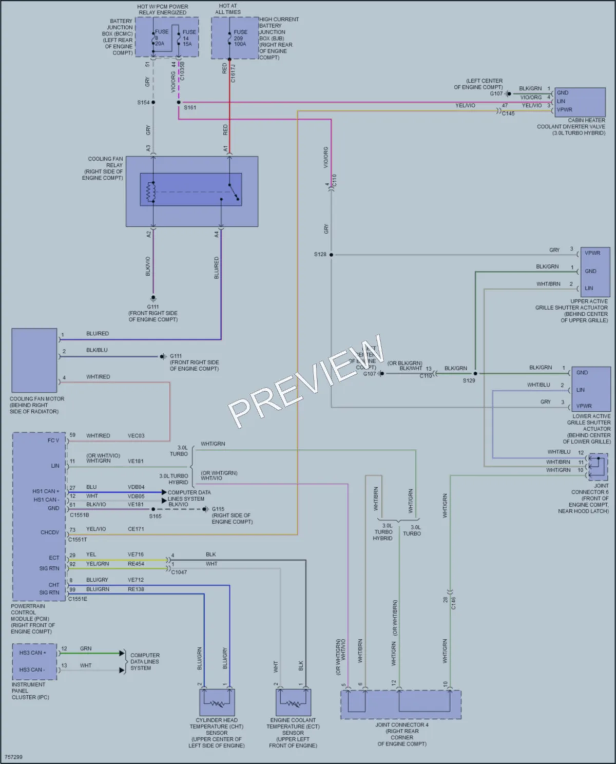 2021 Lincoln Aviator Cooling Fan wiring diagram preview