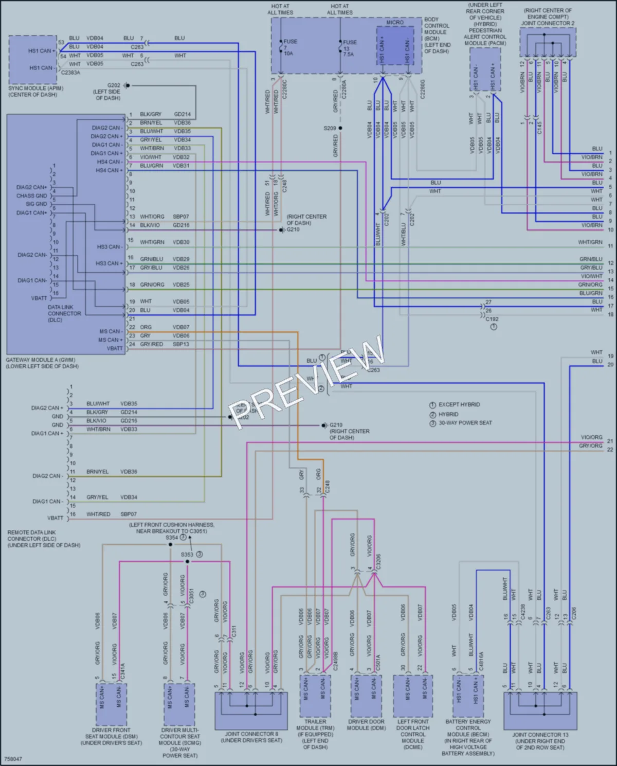 2021 Lincoln AviatorPlugIn Computer Data Lines wiring diagram preview