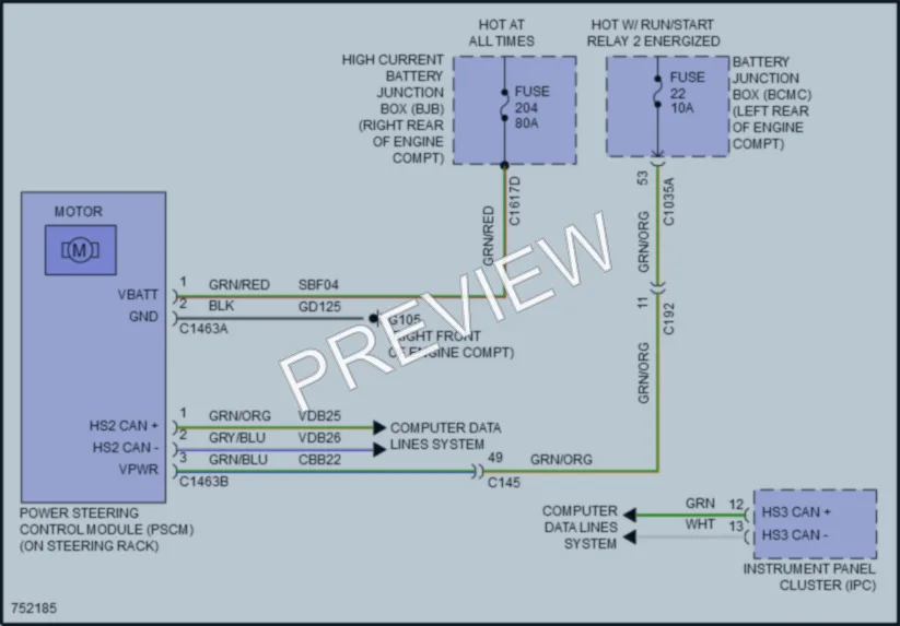 2021 Lincoln AviatorPlugIn Electronic Power Steering wiring diagram preview