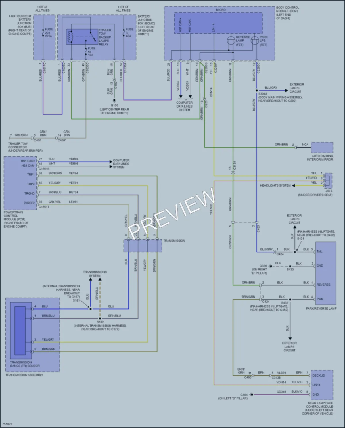 2021 Lincoln AviatorPlugIn Exterior Lights wiring diagram preview
