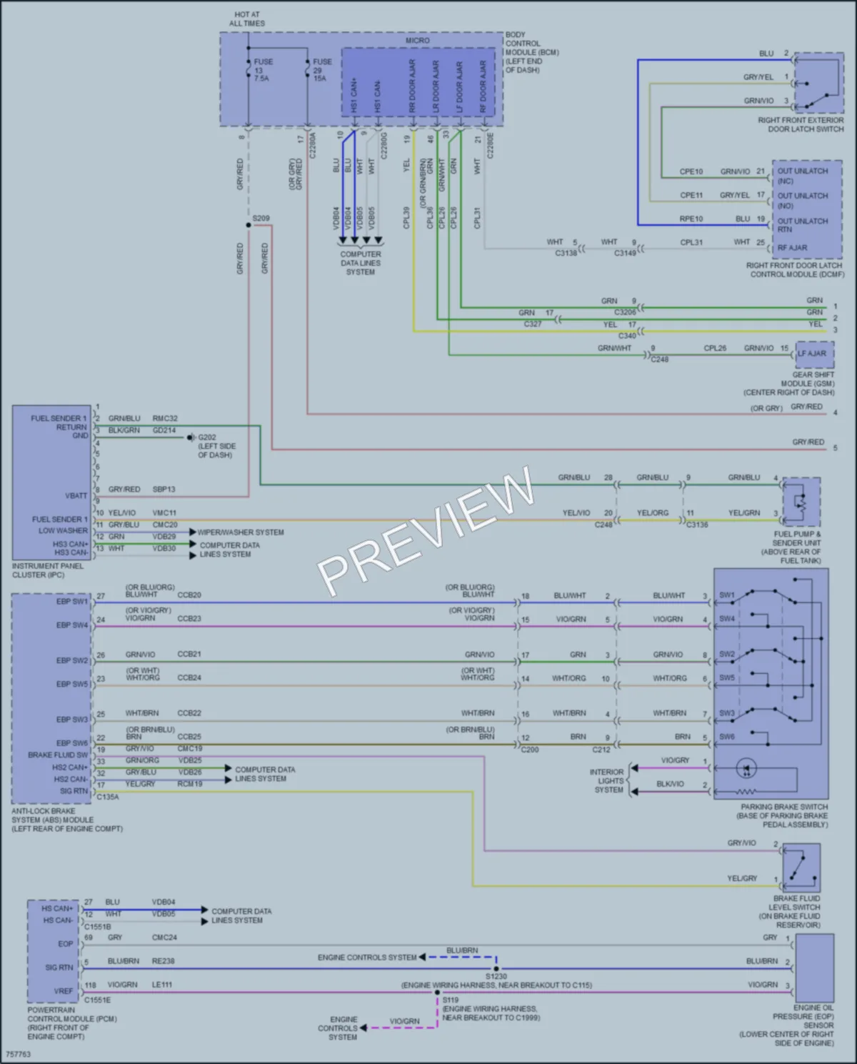 2021 Lincoln AviatorPlugIn Instrument Cluster wiring diagram preview
