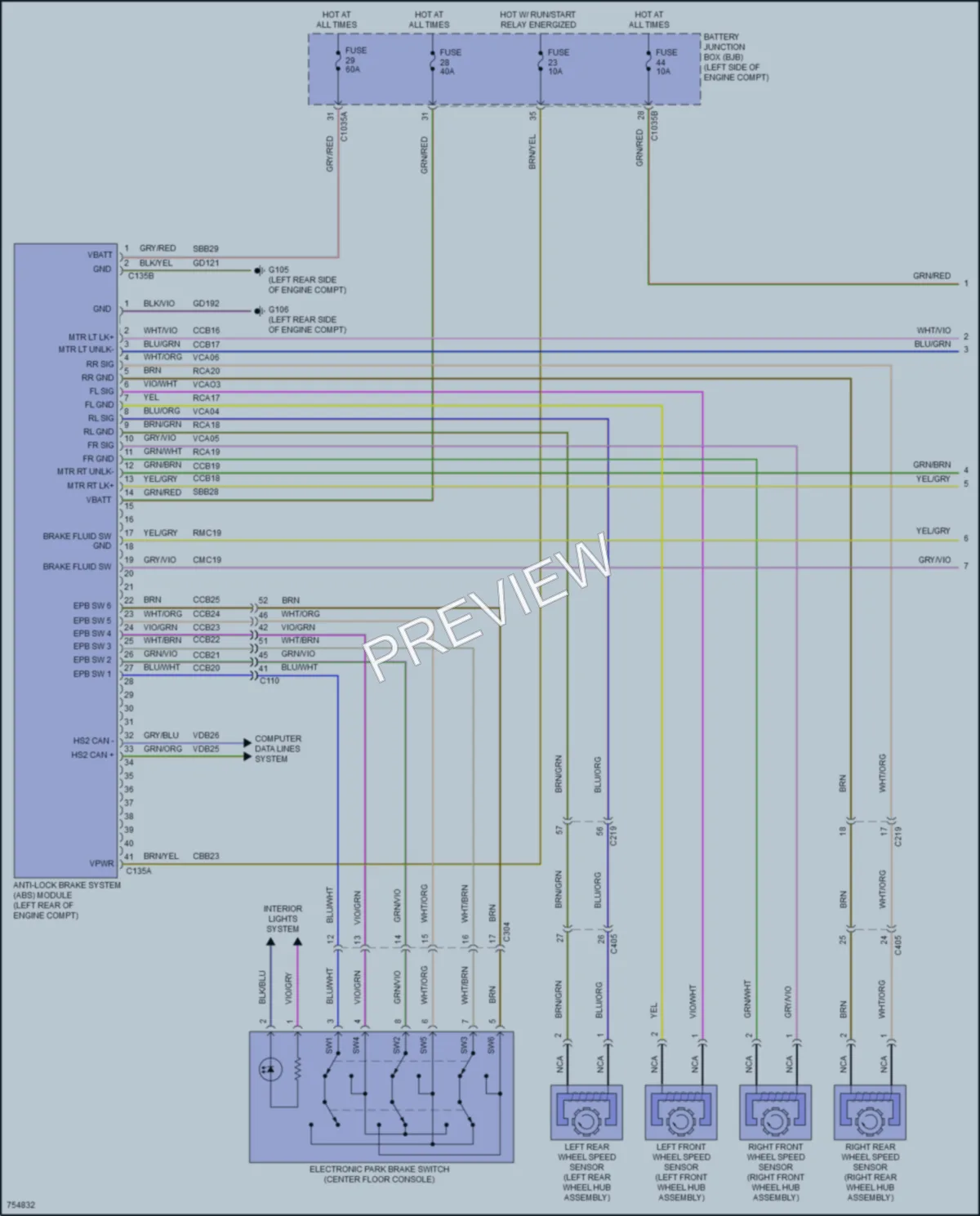 2021 Lincoln Corsair Anti Lock Brakes wiring diagram preview
