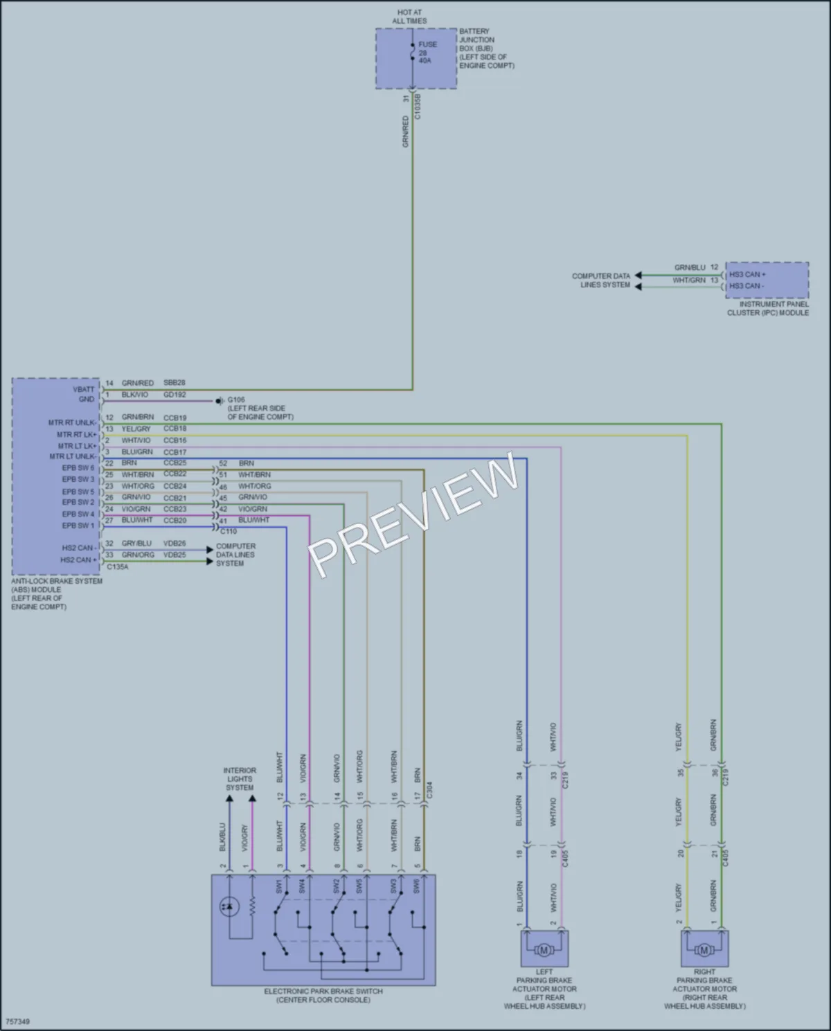 2021 Lincoln Corsair Shift Interlock wiring diagram preview